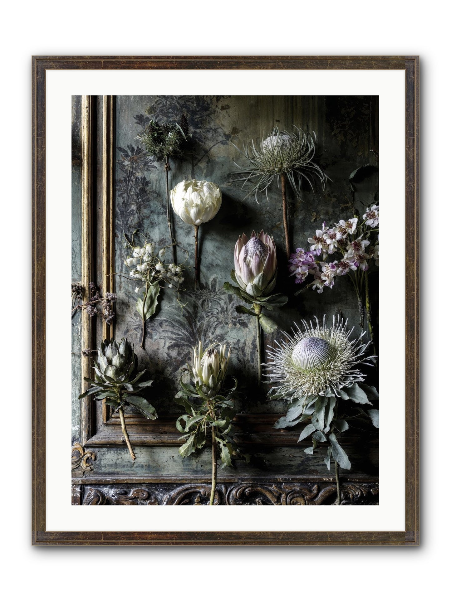 Joy's Beautiful Melancholy Framed Print - Slimwoods Black/Gold 24x32