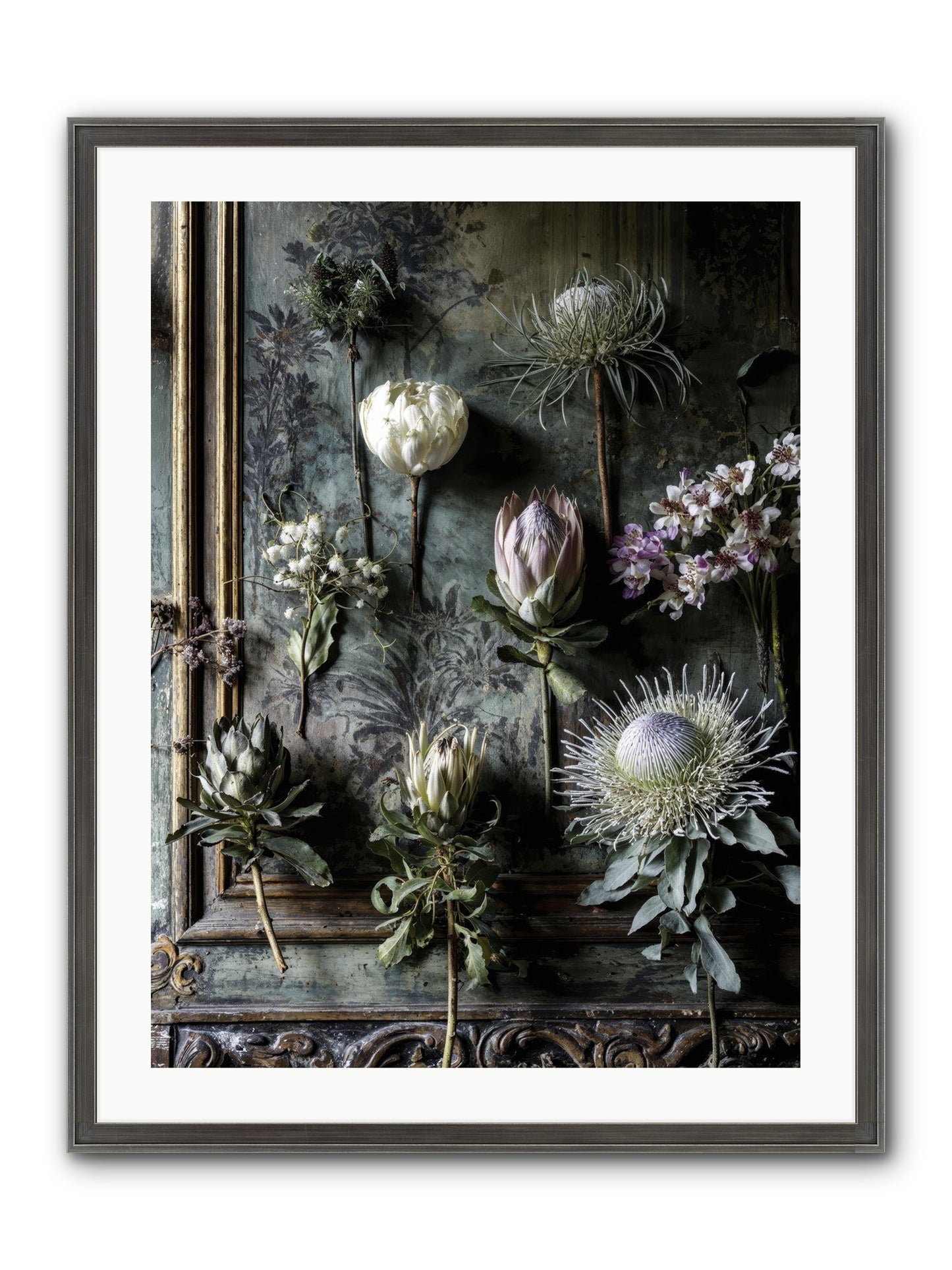 Joy's Beautiful Melancholy Framed Print - Slimwoods Black/Silver 24x32