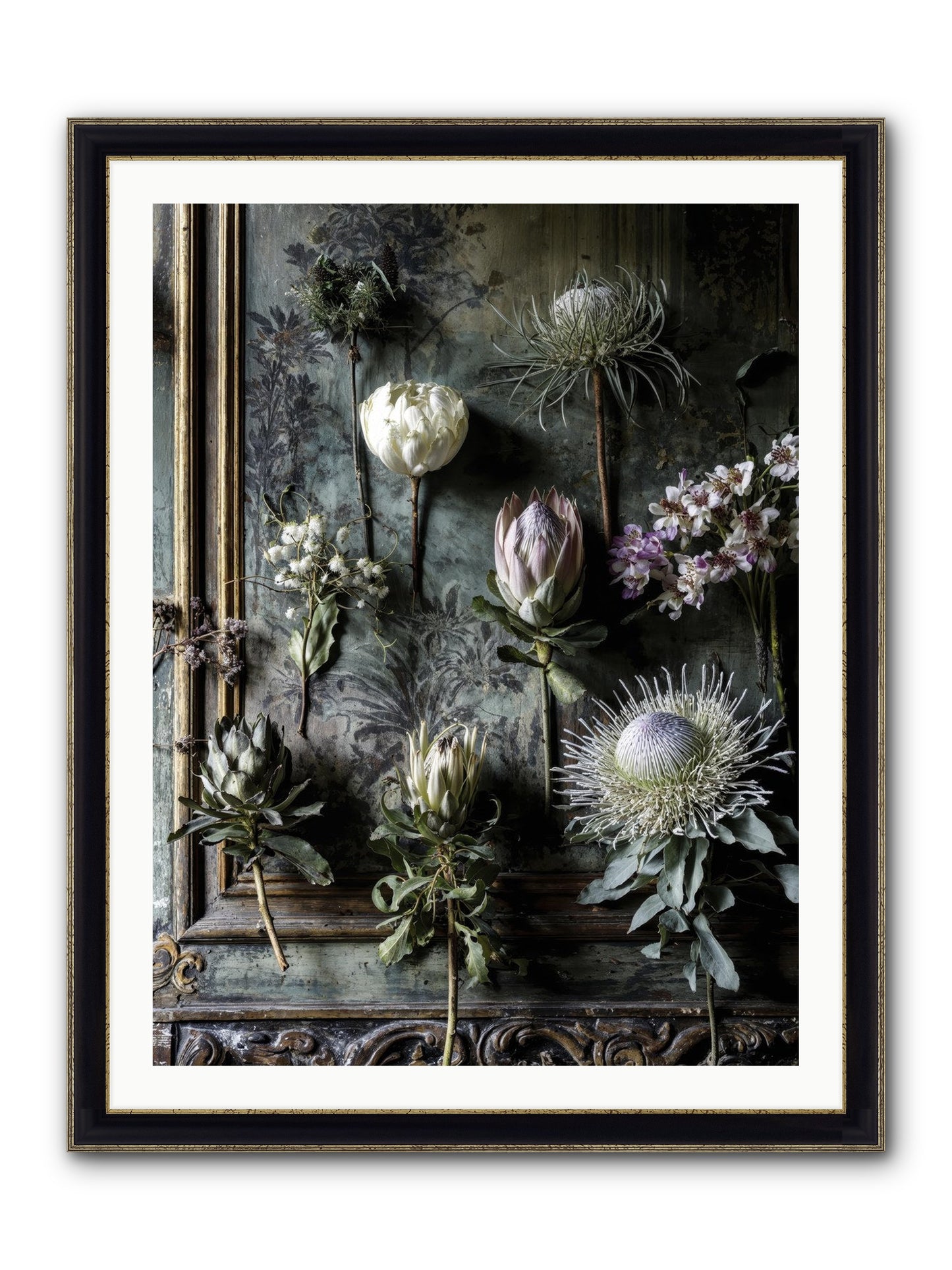 Joy's Beautiful Melancholy Framed Print - Black & Gold 30x40