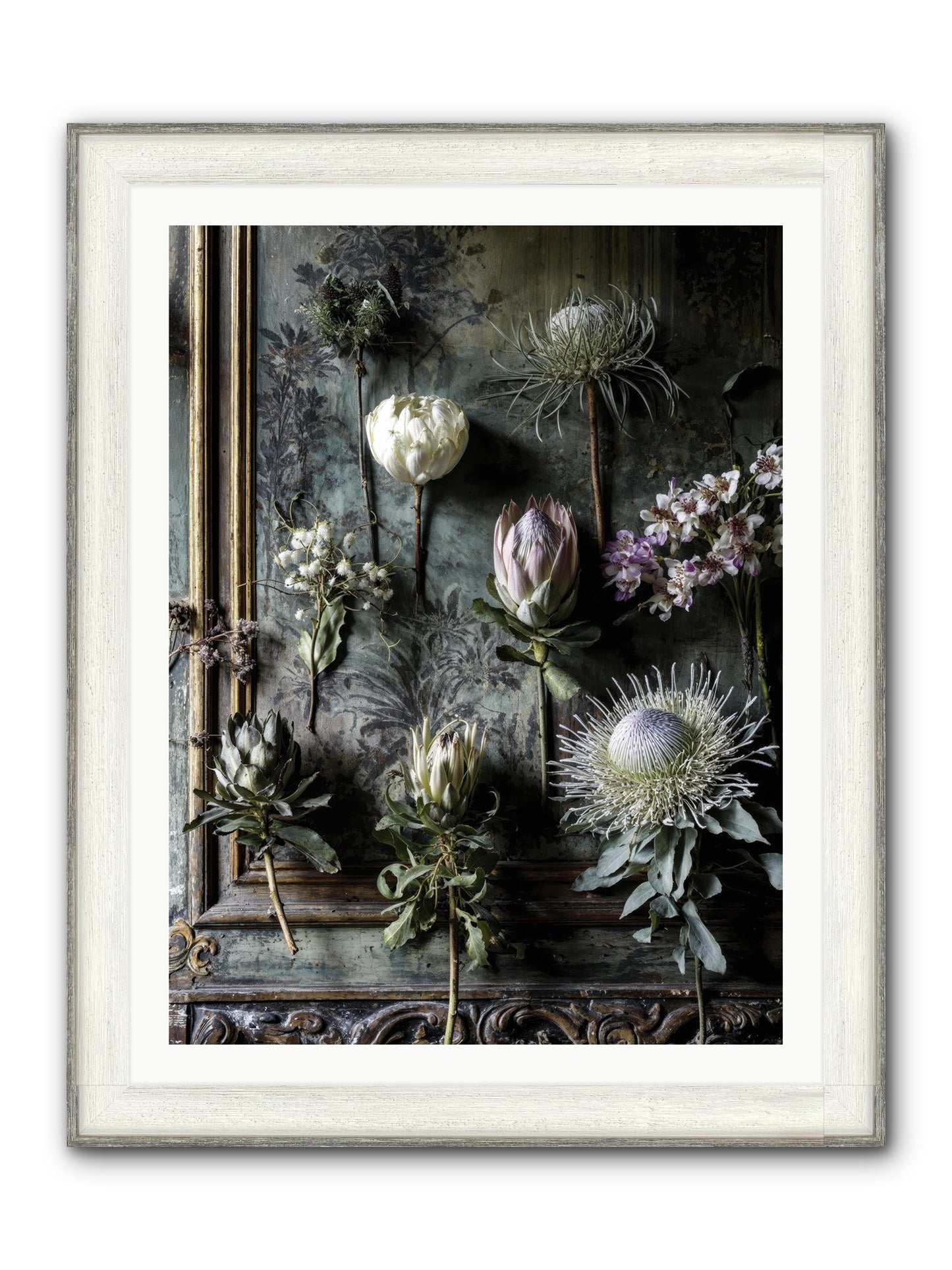 Joy's Beautiful Melancholy Framed Print - Driftwood White 30x40