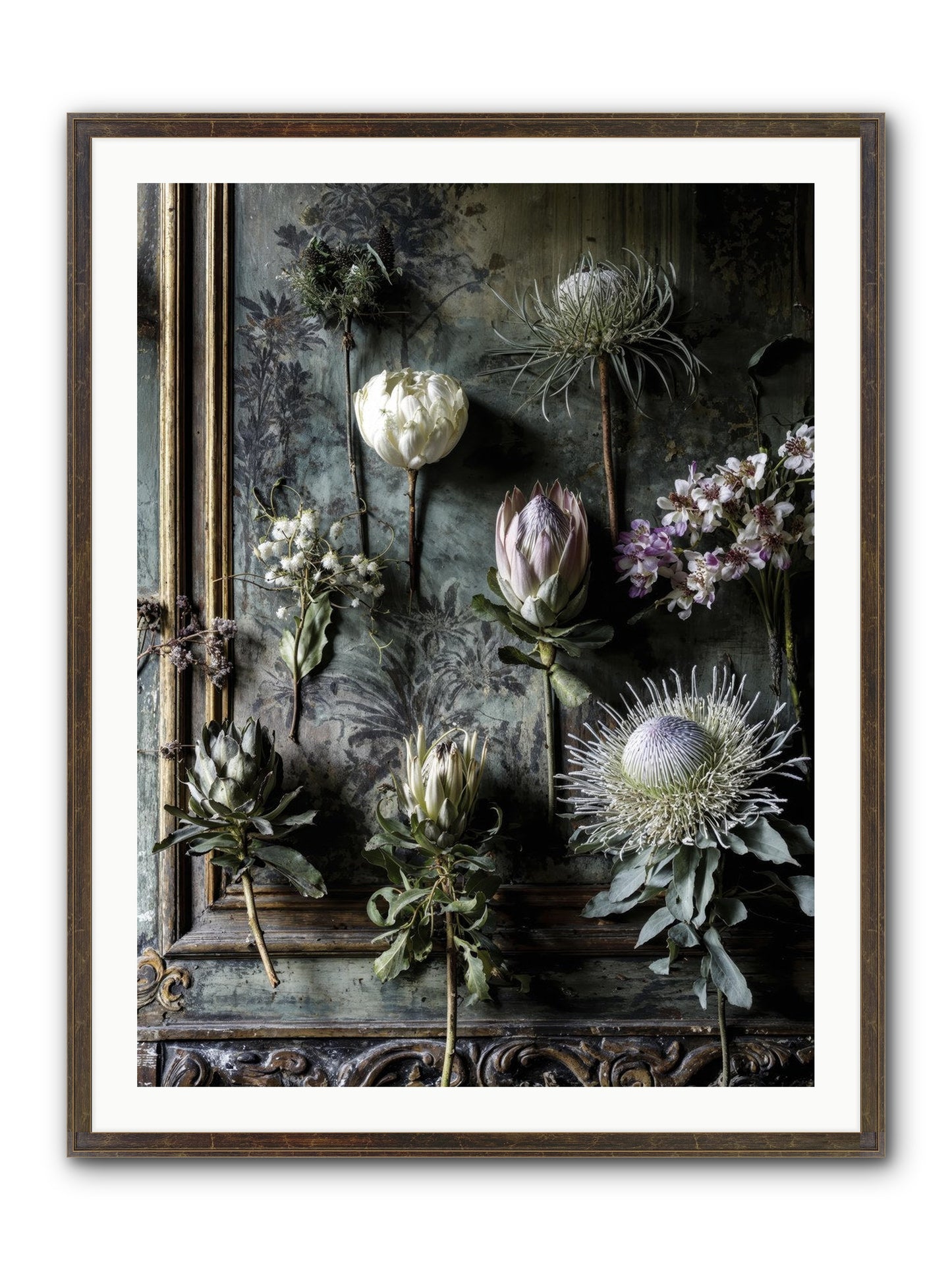 Joy's Beautiful Melancholy Framed Print - Slimwoods Black/Gold 30x40
