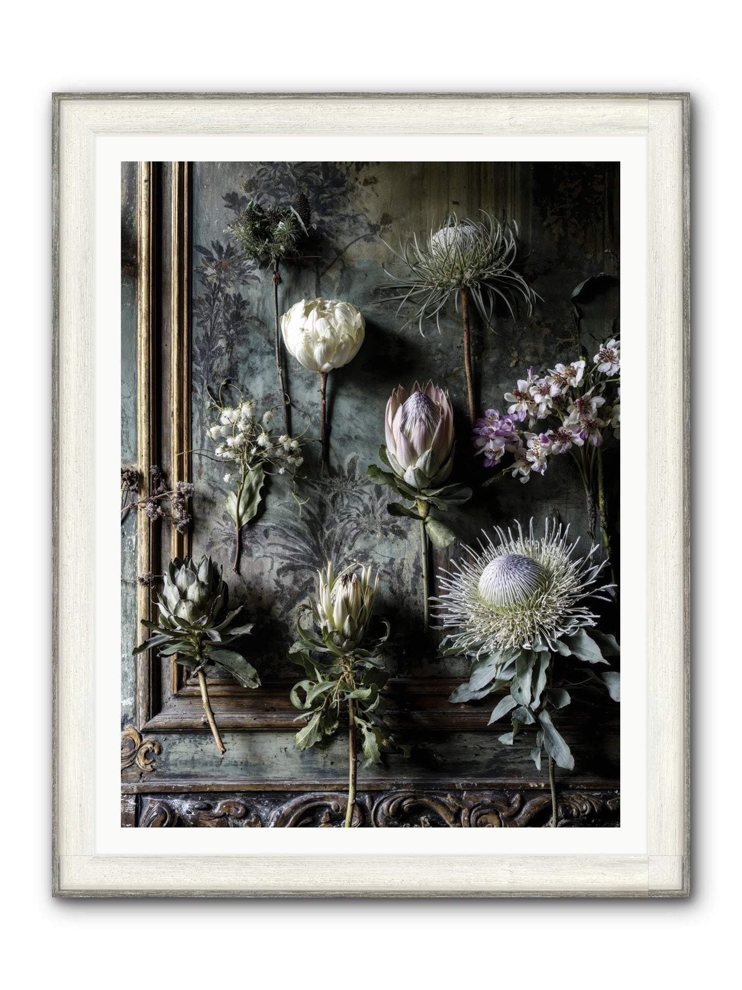 Joy's Beautiful Melancholy Framed Print - Driftwood White 36x48