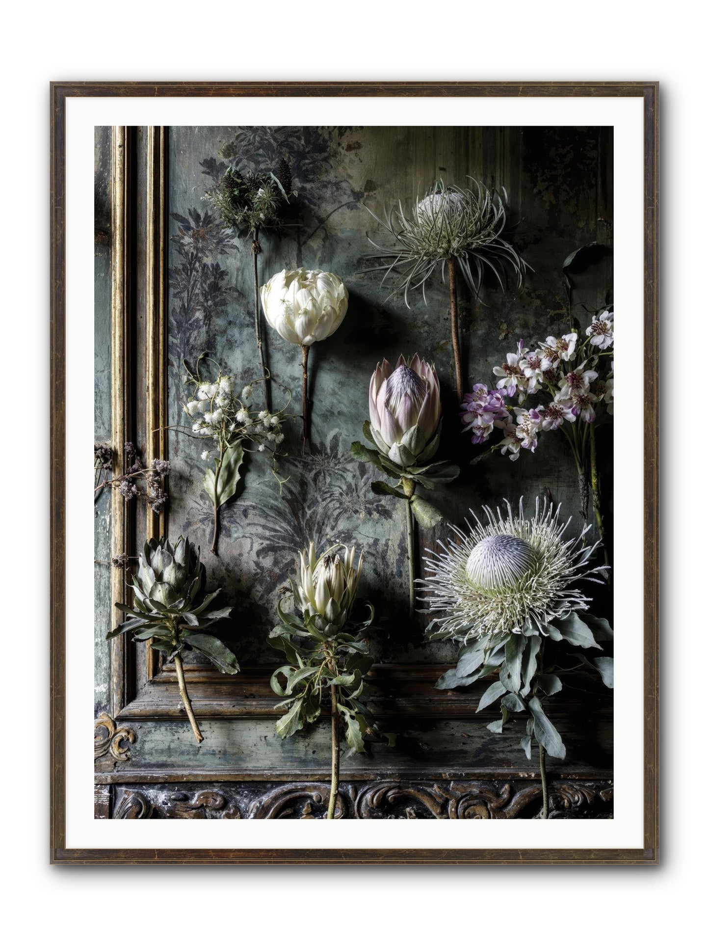 Joy's Beautiful Melancholy Framed Print - Slimwoods Black/Gold 36x48