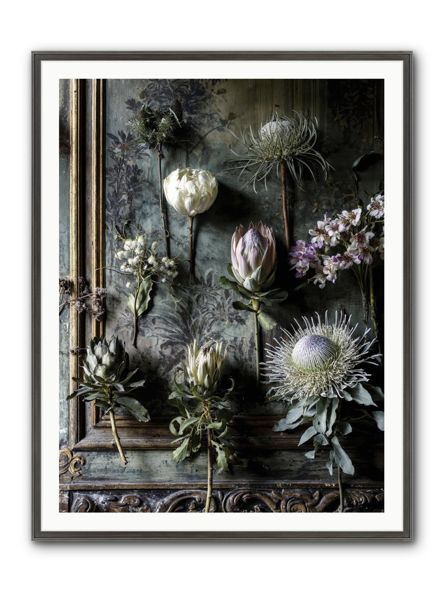 Joy's Beautiful Melancholy Framed Print - Slimwoods Black/Silver 36x48