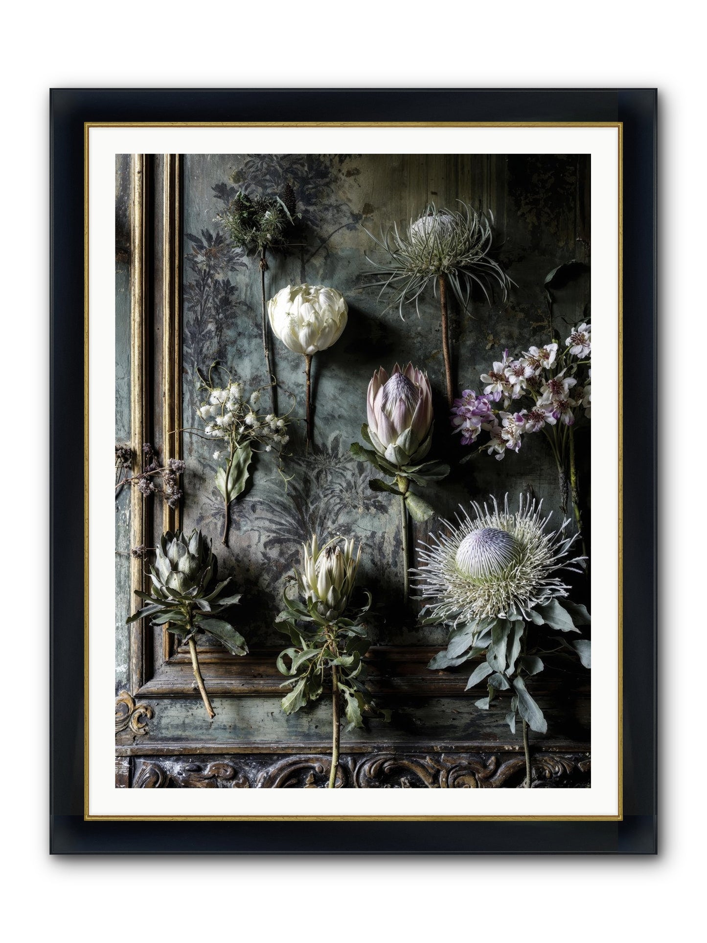 Joy's Beautiful Melancholy Framed Print - Wide Black w/Gold 36x48