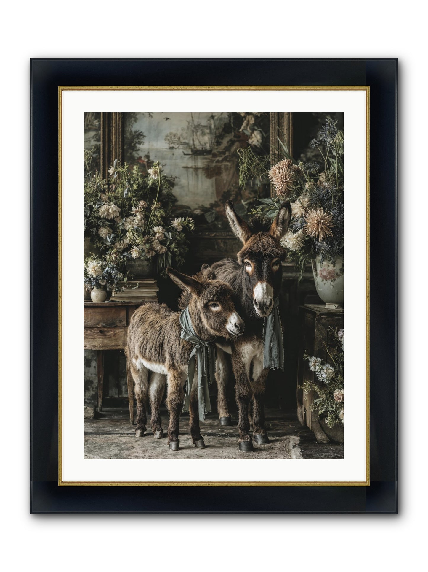 Joy's Quiet Details Framed Print - Wide Black w/Gold 24x32