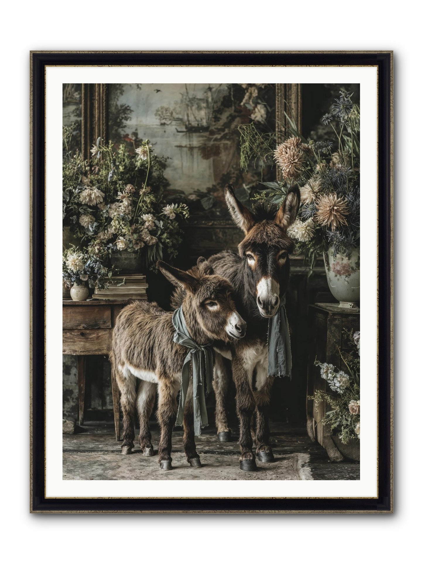 Joy's Quiet Details Framed Print - Black & Gold 36x48