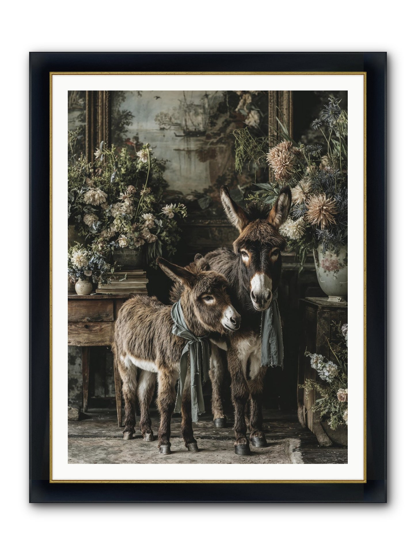 Joy's Quiet Details Framed Print - Wide Black w/Gold 36x48