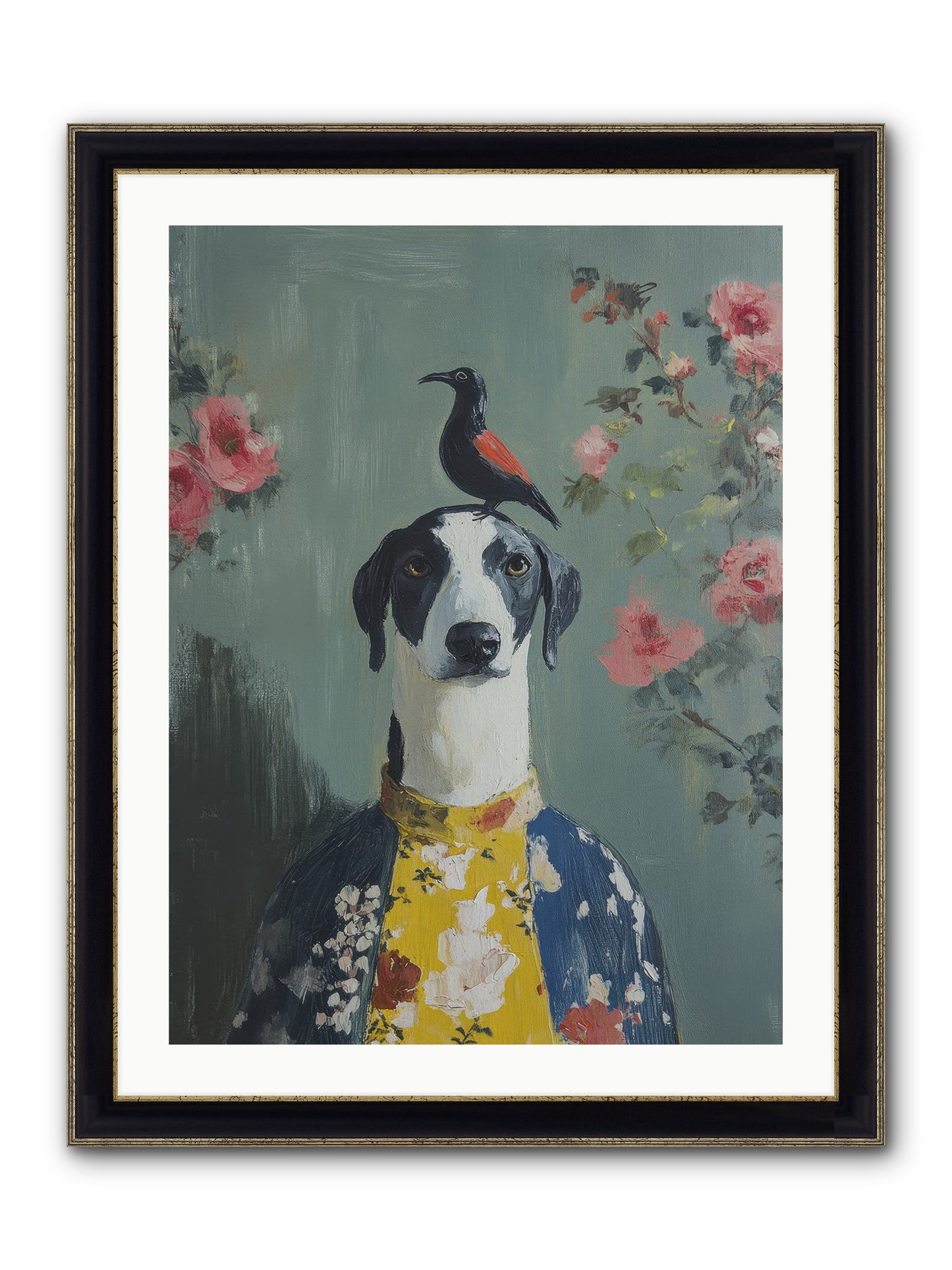 Joy Without End Framed Print - Black & Gold 24x32
