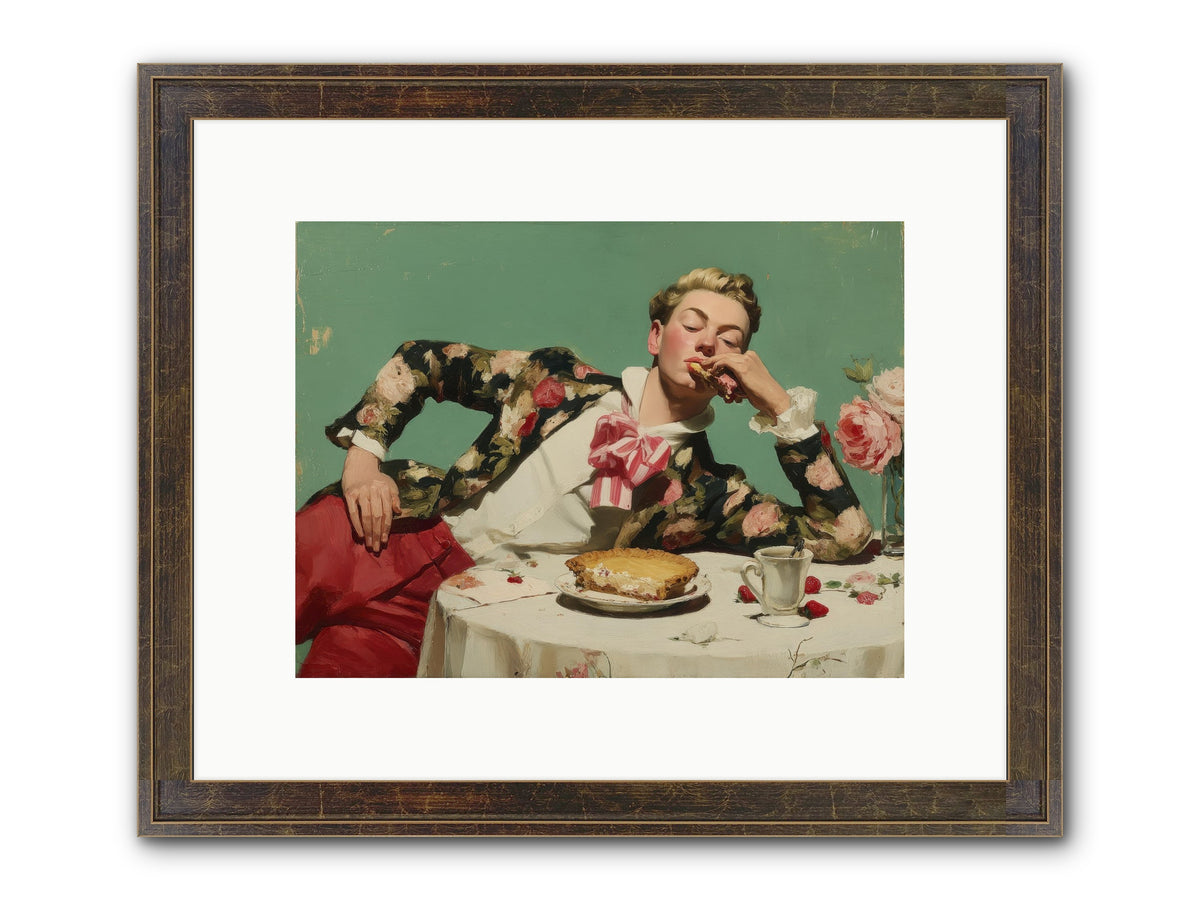 Joyful Expectation Framed Print - Slimwoods Black/Gold 12x9