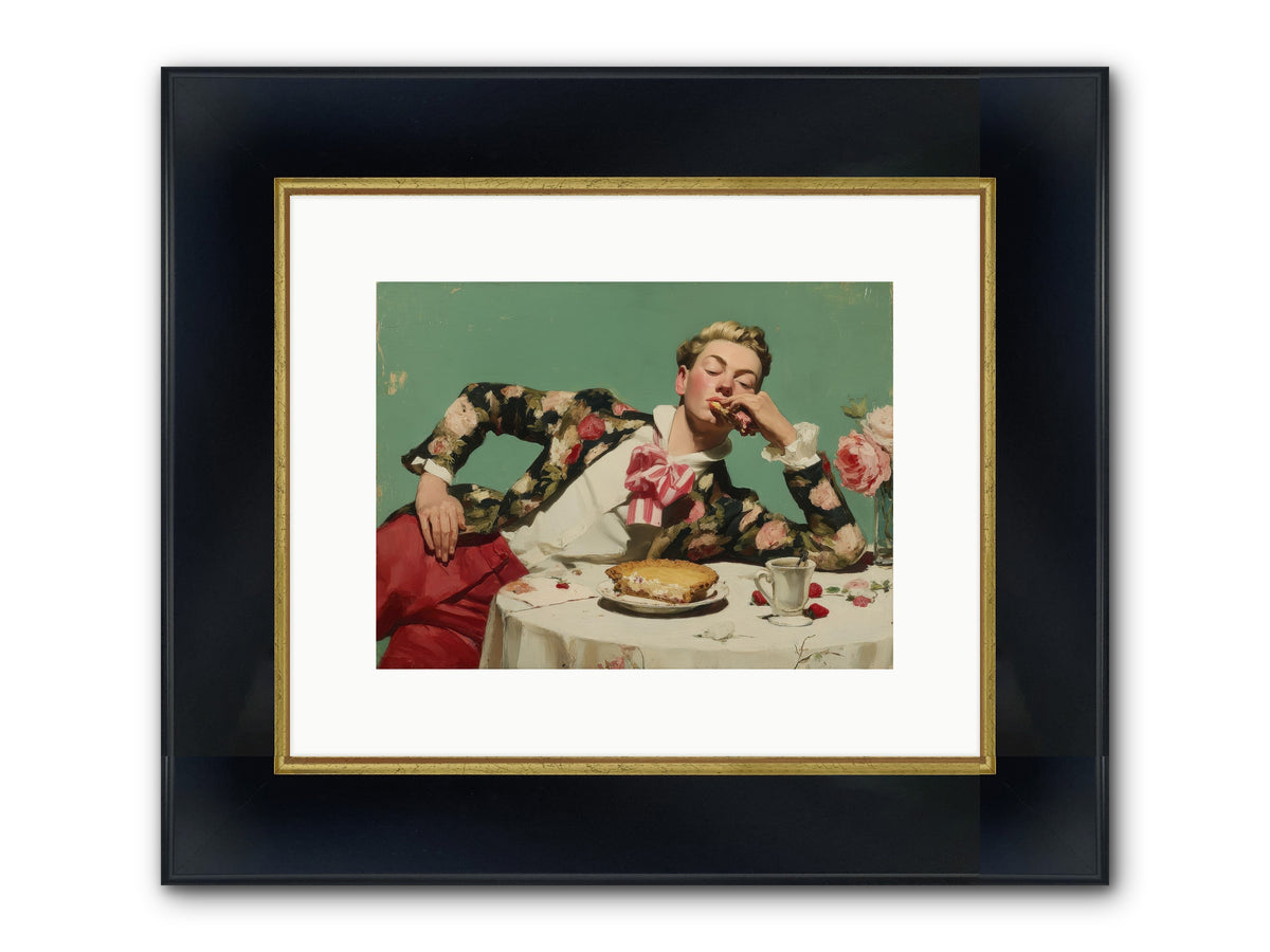 Joyful Expectation Framed Print - Wide Black w/Gold 12x9
