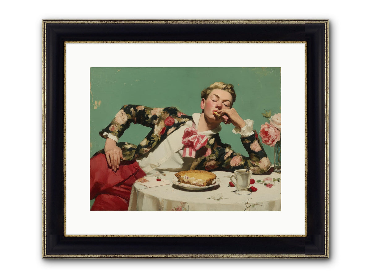 Joyful Expectation Framed Print - Black & Gold 16x12