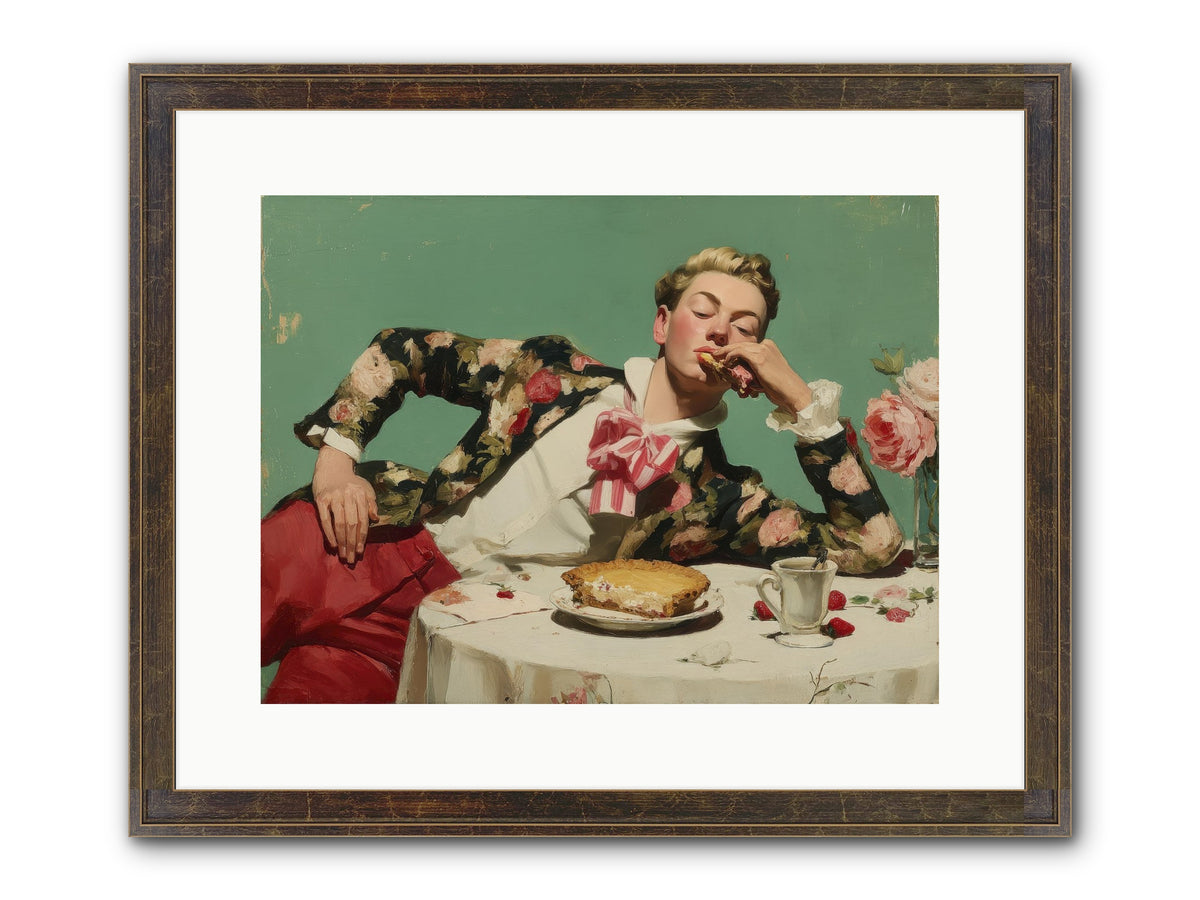 Joyful Expectation Framed Print - Slimwoods Black/Gold 16x12