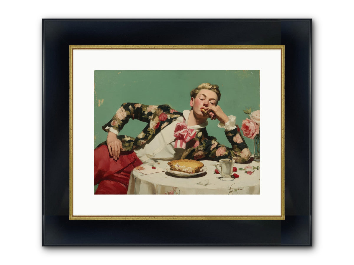 Joyful Expectation Framed Print - Wide Black w/Gold 16x12