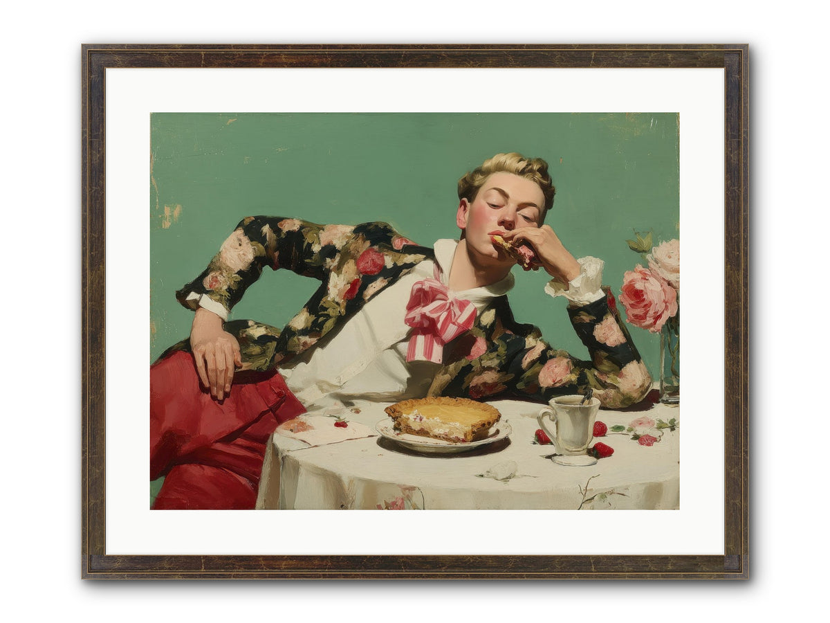 Joyful Expectation Framed Print - Slimwoods Black/Gold 24x18