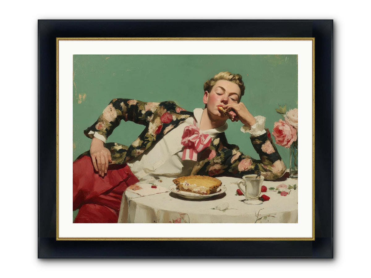 Joyful Expectation Framed Print - Wide Black w/Gold 32x24