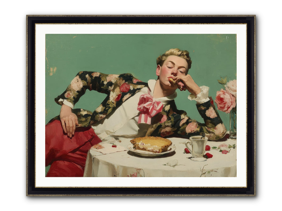 Joyful Expectation Framed Print - Black & Gold 40x30