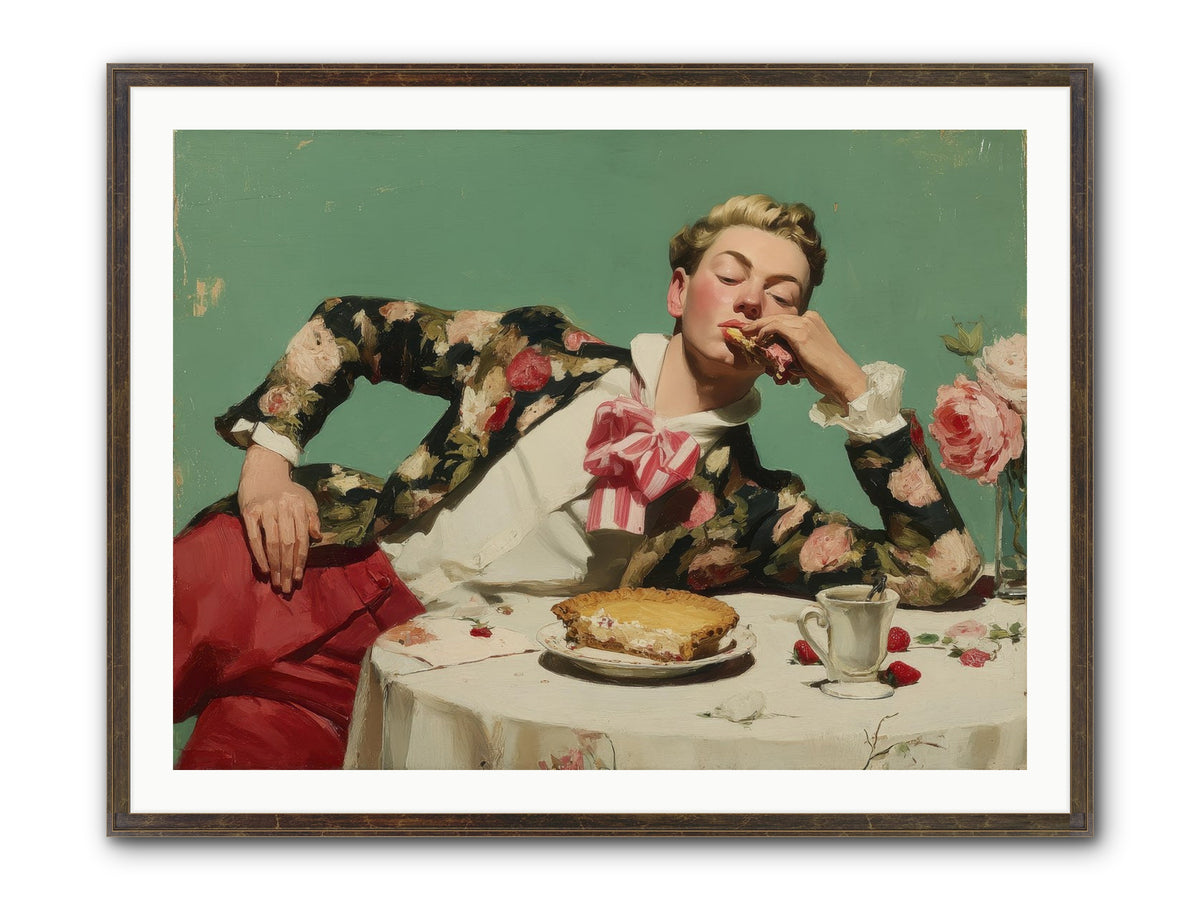 Joyful Expectation Framed Print - Slimwoods Black/Gold 40x30