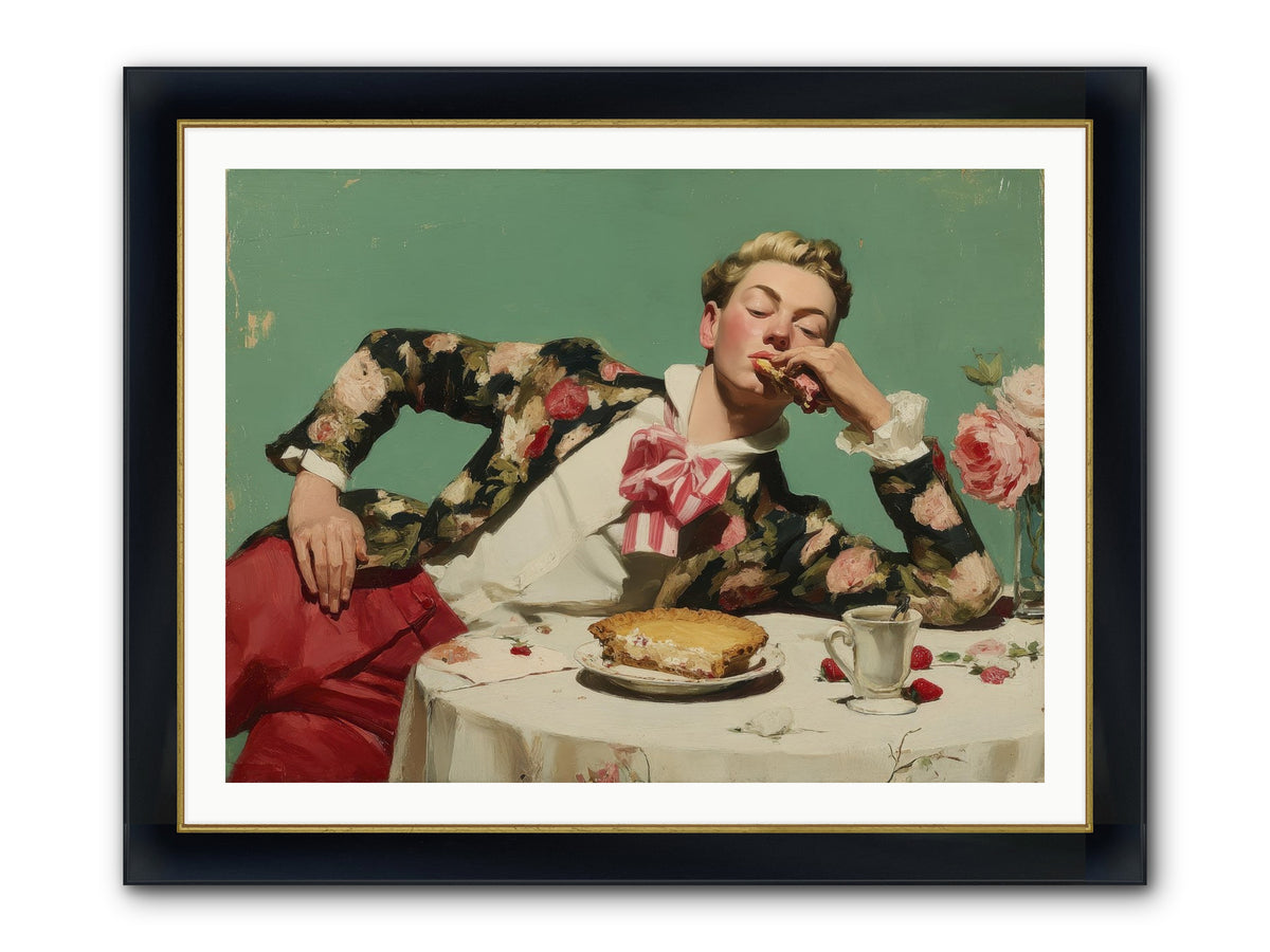 Joyful Expectation Framed Print - Wide Black w/Gold 40x30
