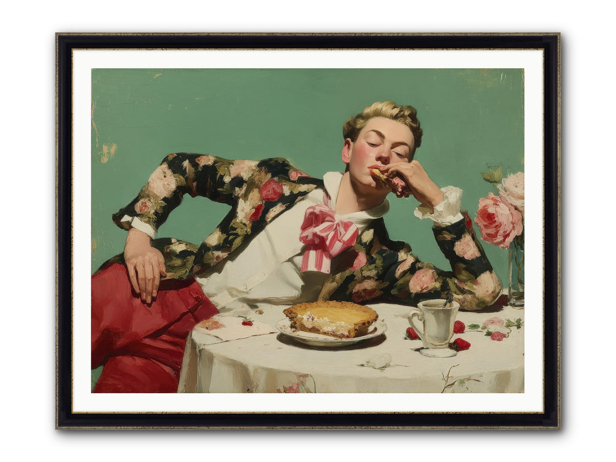 Joyful Expectation Framed Print - Black & Gold 48x36