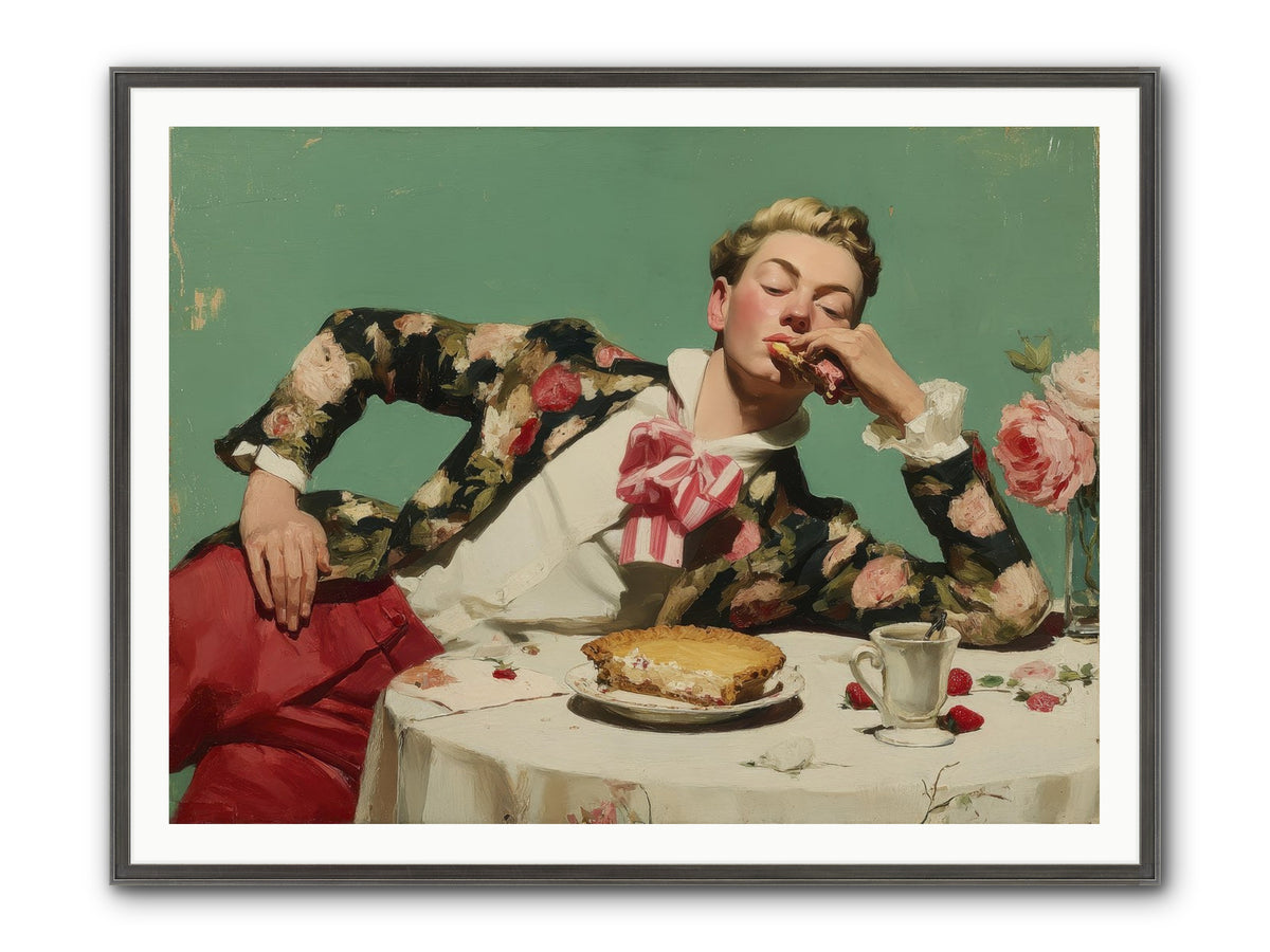 Joyful Expectation Framed Print - Slimwoods Black/Silver 48x36