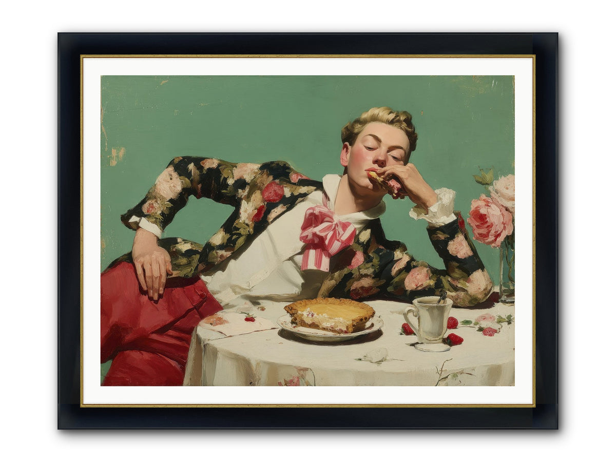 Joyful Expectation Framed Print - Wide Black w/Gold 48x36