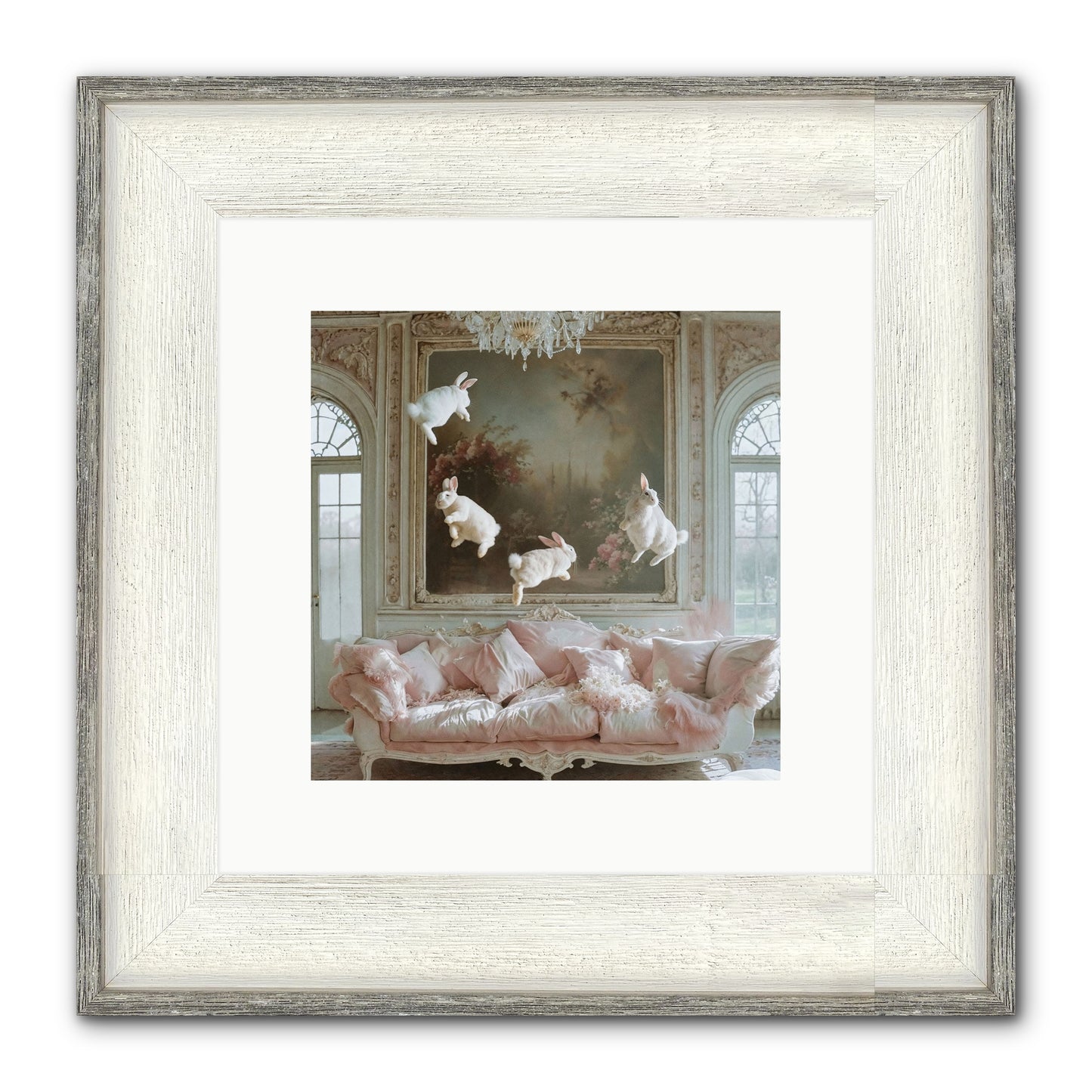 Jubilation Framed Print - Driftwood White 10x10