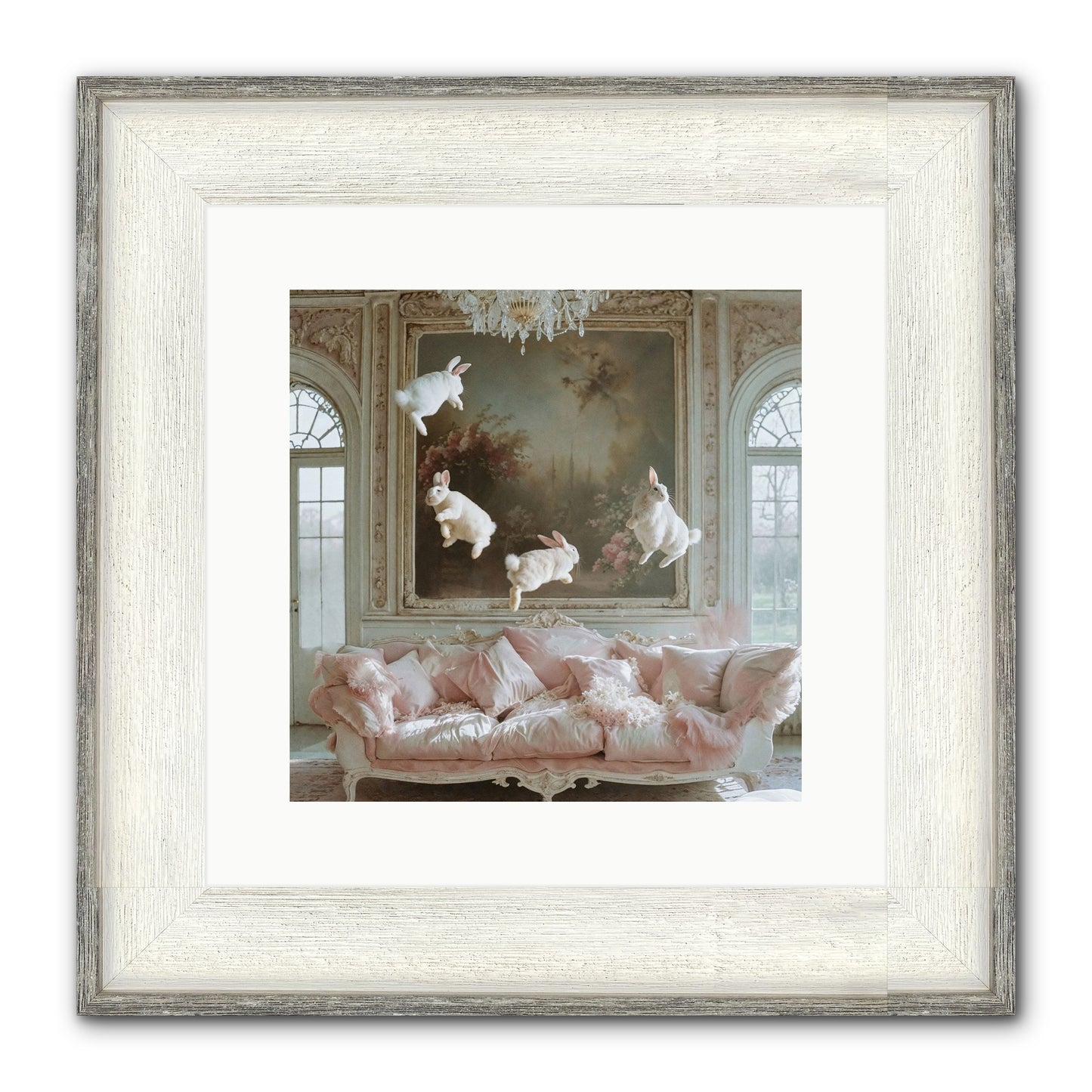 Jubilation Framed Print - Driftwood White 12x12