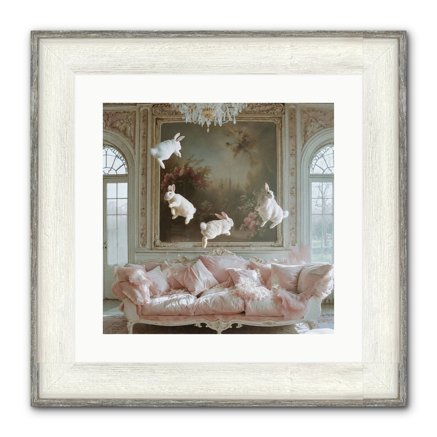 Jubilation Framed Print - Driftwood White 16x16