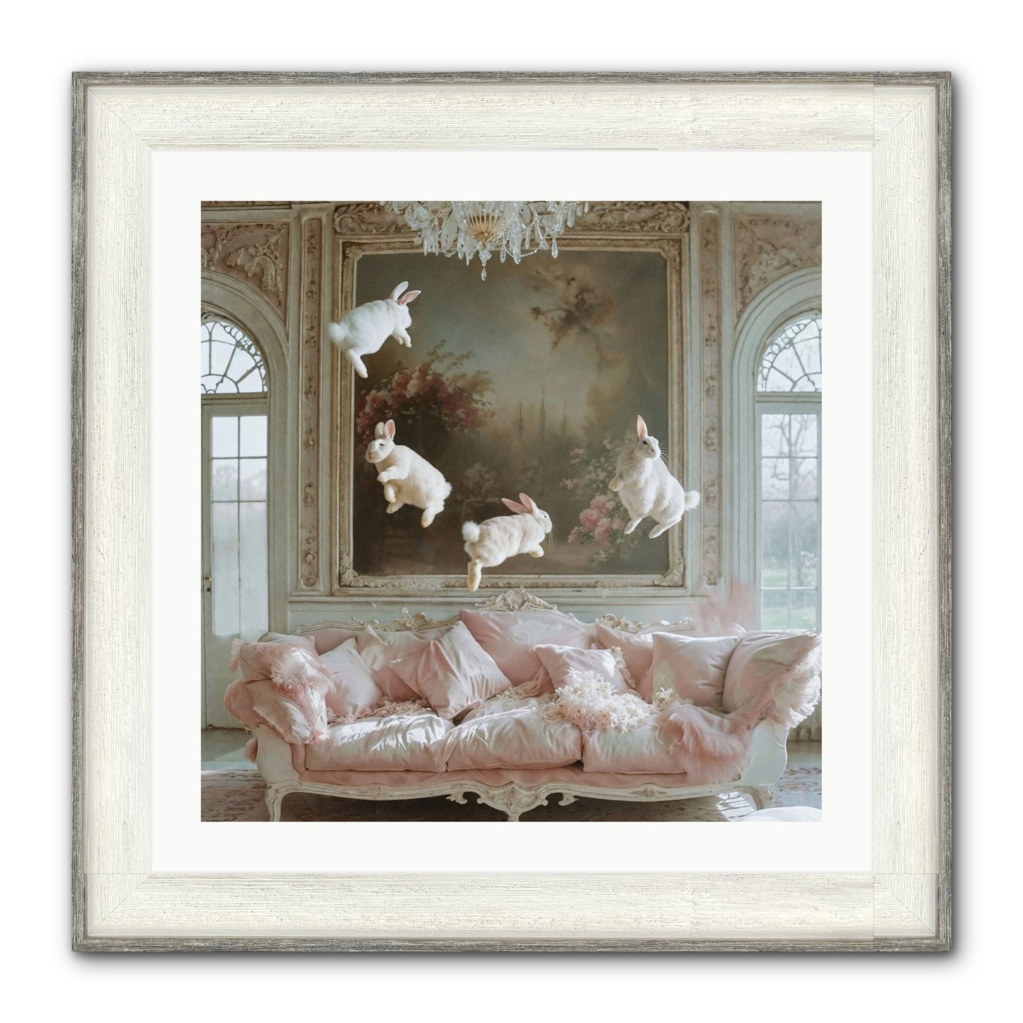Jubilation Framed Print - Driftwood White 24x24
