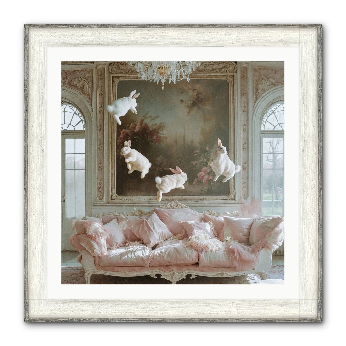 Jubilation Framed Print - Driftwood White 30x30