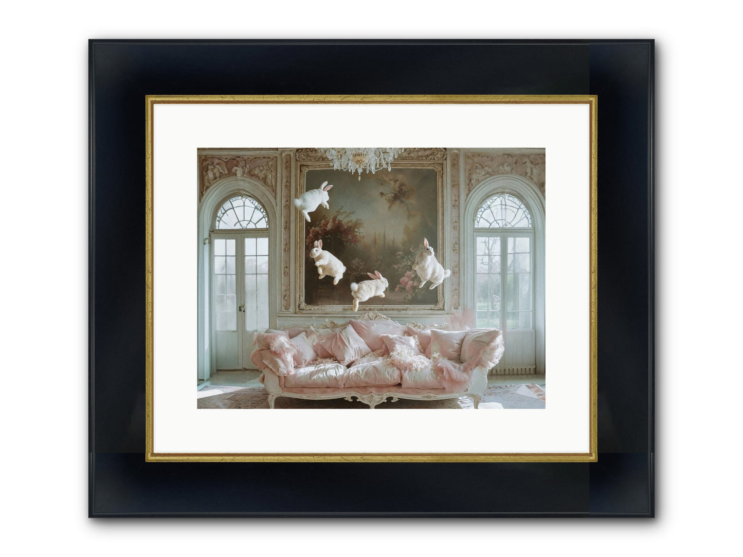 Jubilation Avec Fenetres Framed Print - Wide Black w/Gold 16x12