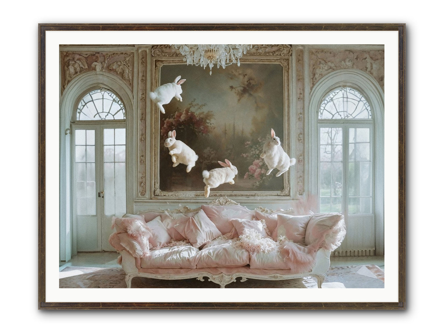 Jubilation Avec Fenetres Framed Print - Slimwoods Black/Gold 48x36