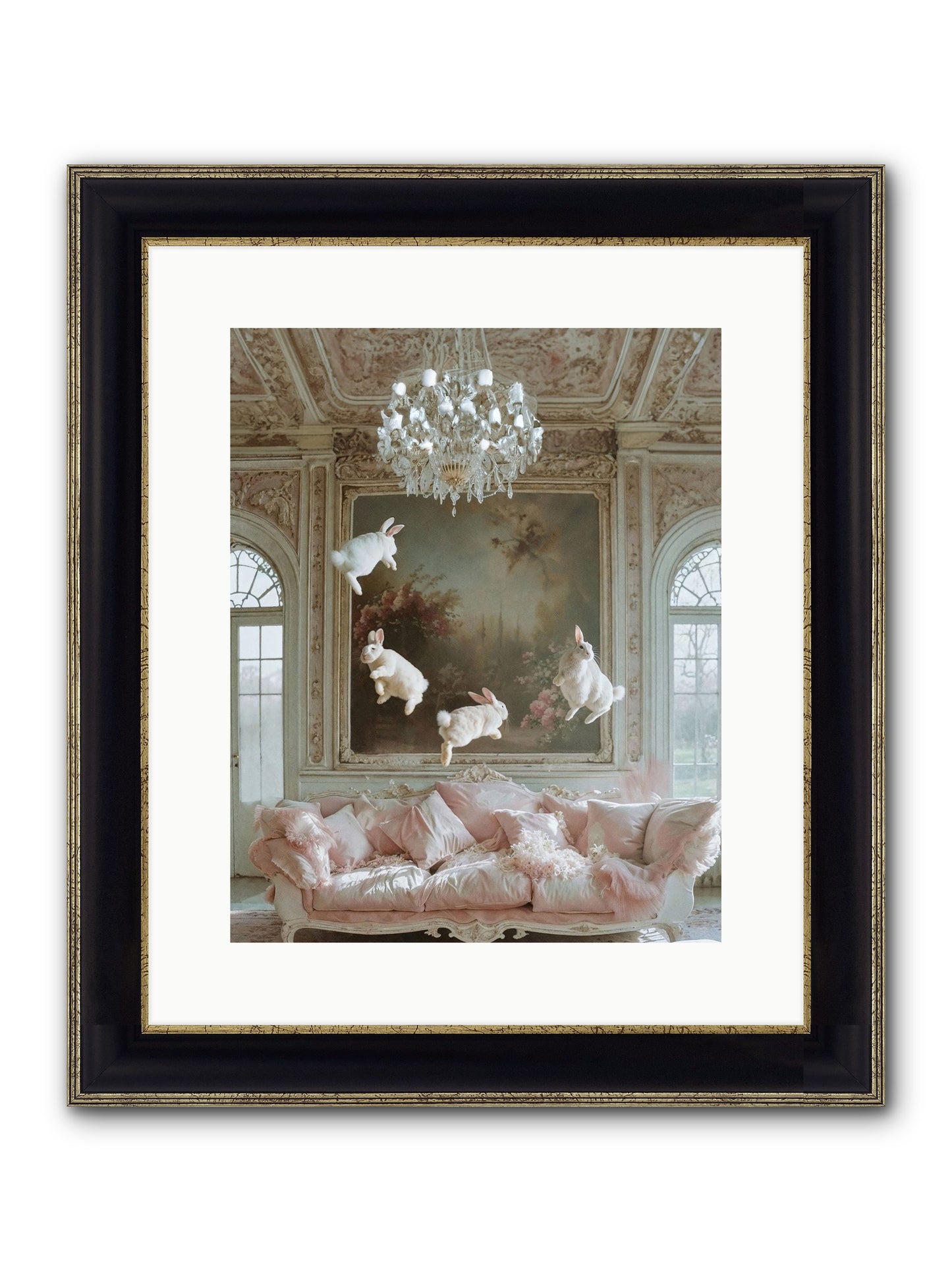 Jubilation Grande Framed Print - Black & Gold 12x15