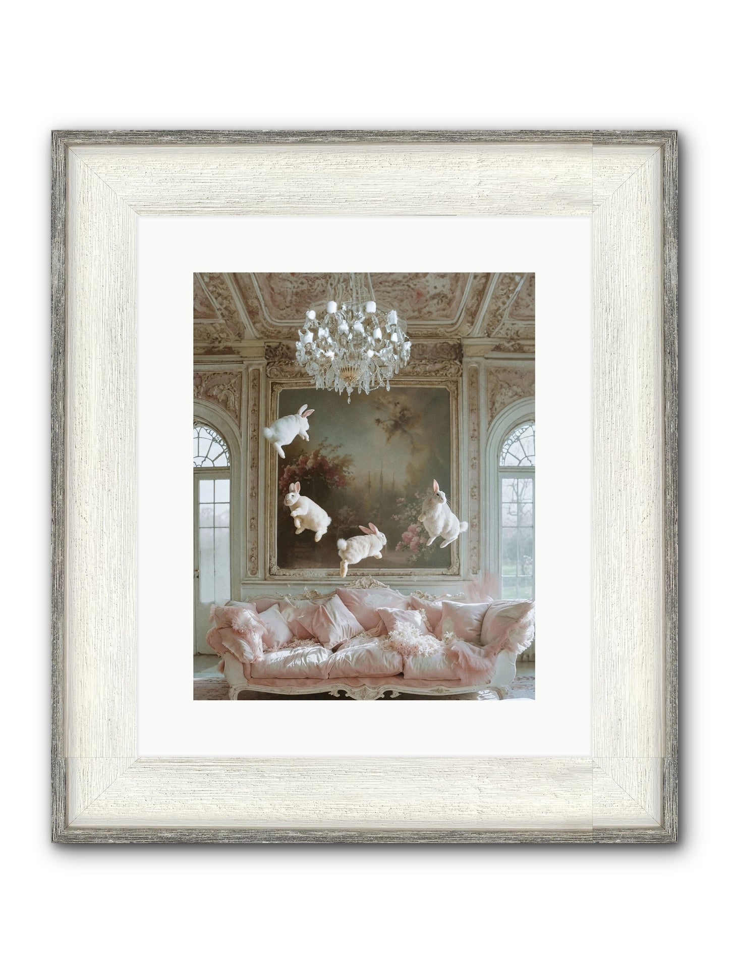 Jubilation Grande Framed Print - Driftwood White 12x15