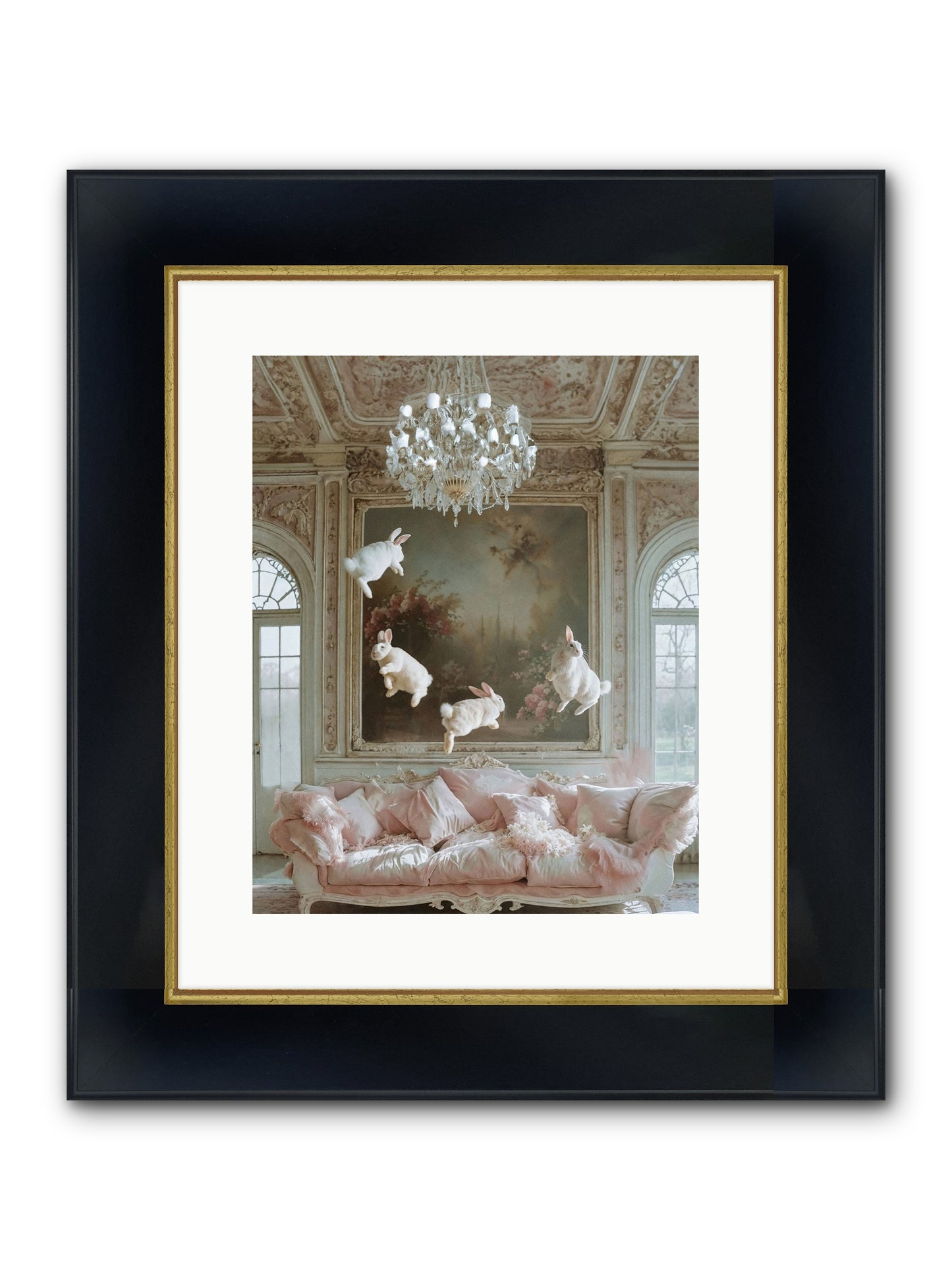 Jubilation Grande Framed Print - Wide Black w/Gold 12x15