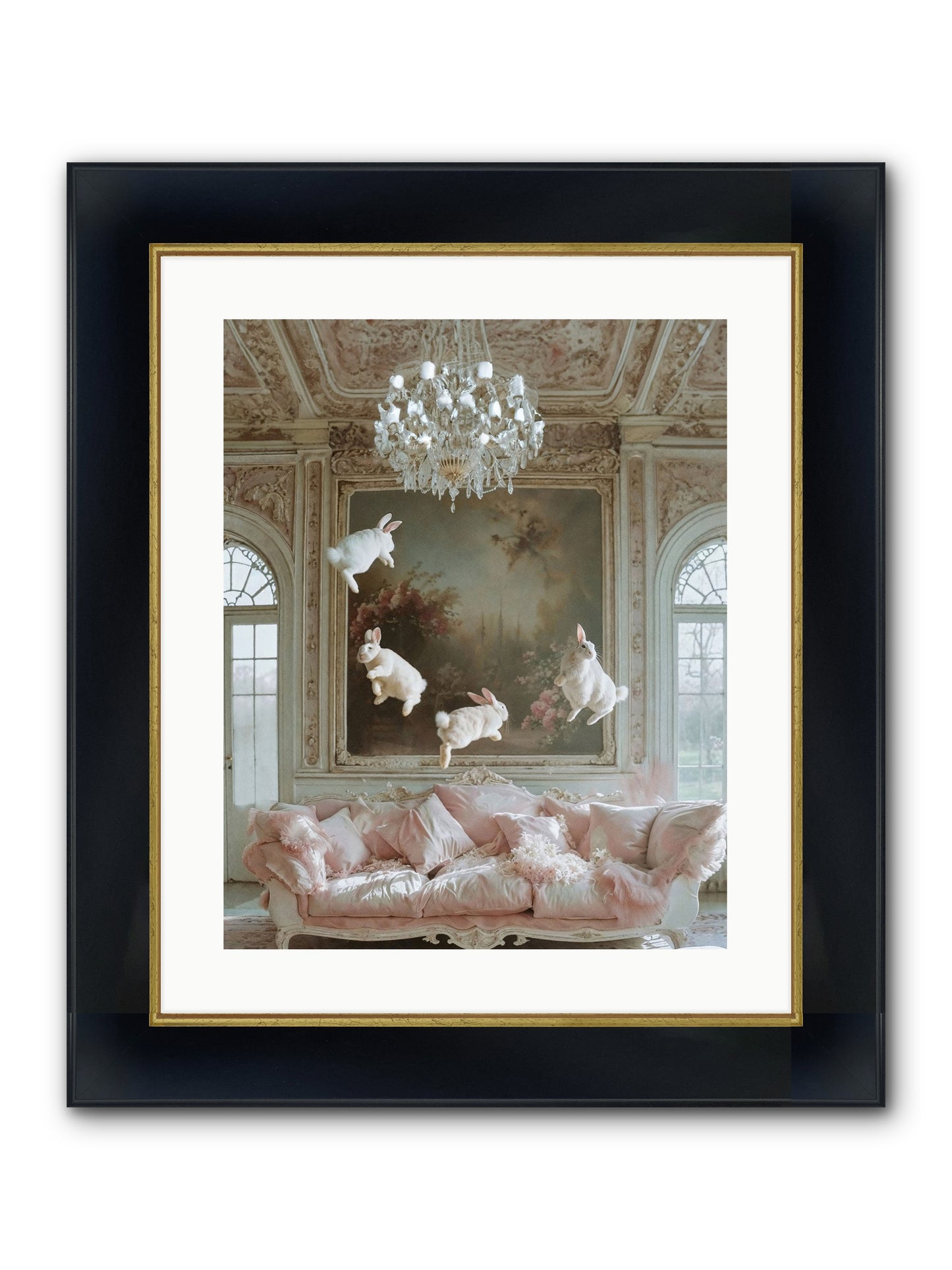 Jubilation Grande Framed Print - Wide Black w/Gold 16x20