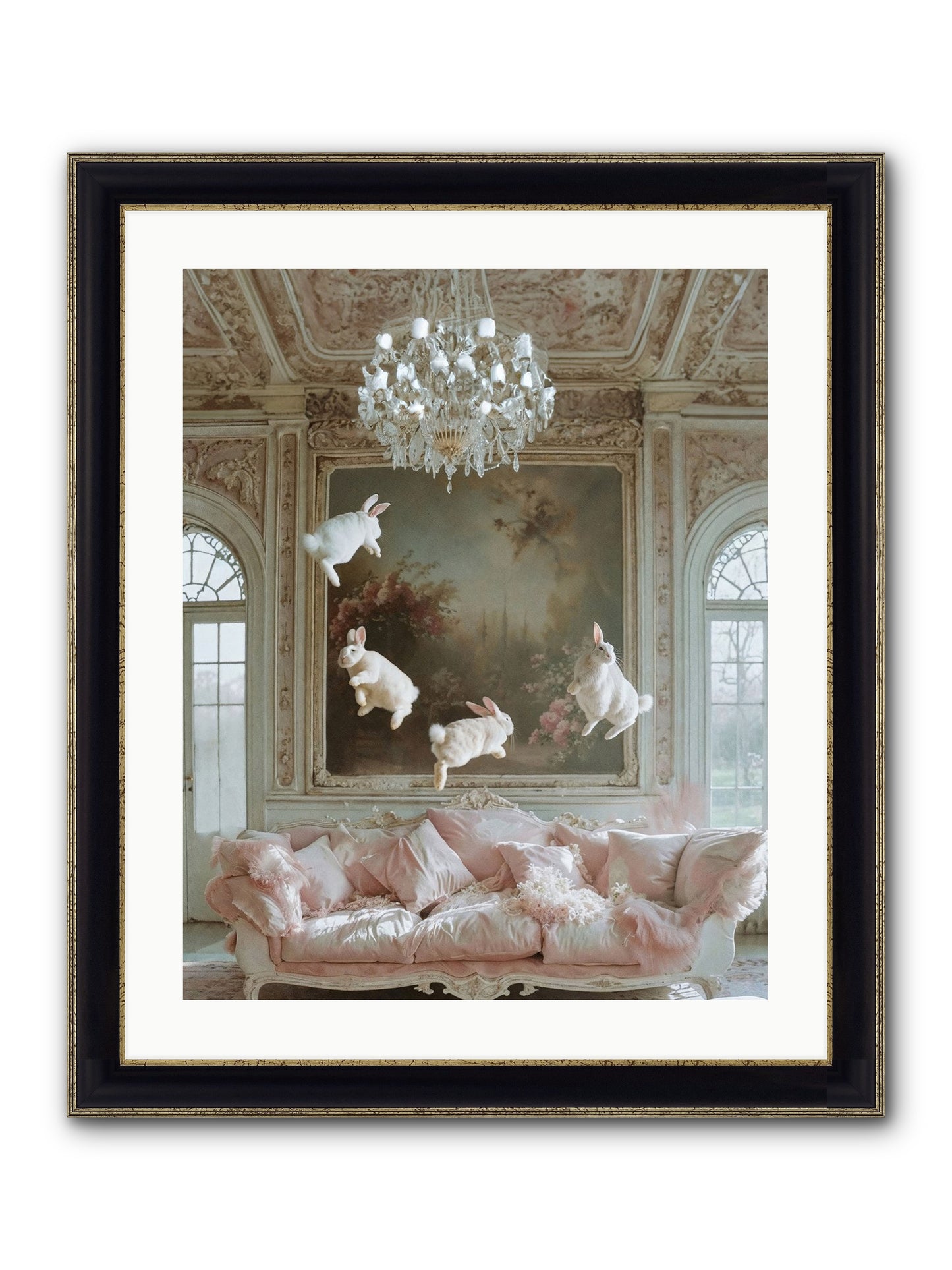 Jubilation Grande Framed Print - Black & Gold 20x25