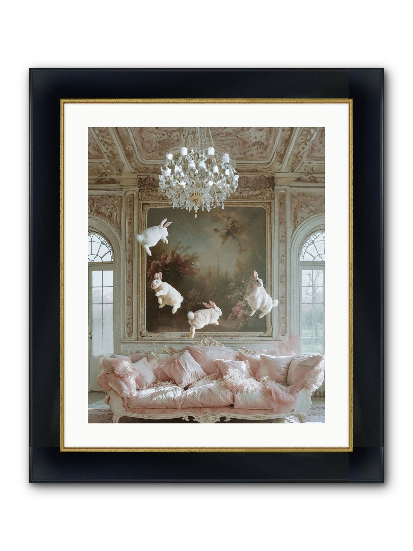 Jubilation Grande Framed Print - Wide Black w/Gold 20x25