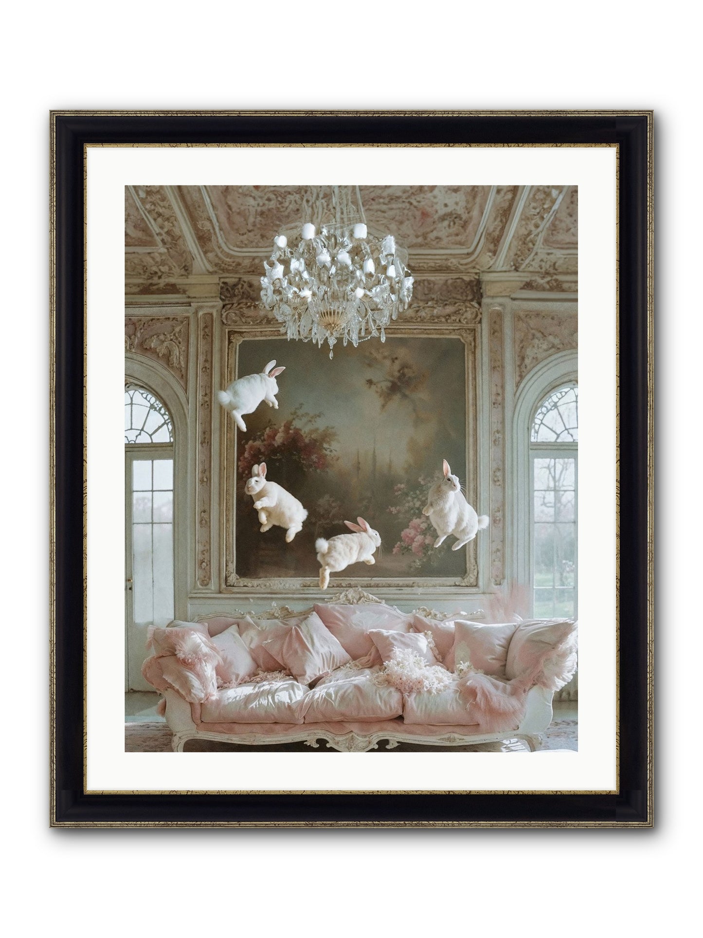 Jubilation Grande Framed Print - Black & Gold 24x30