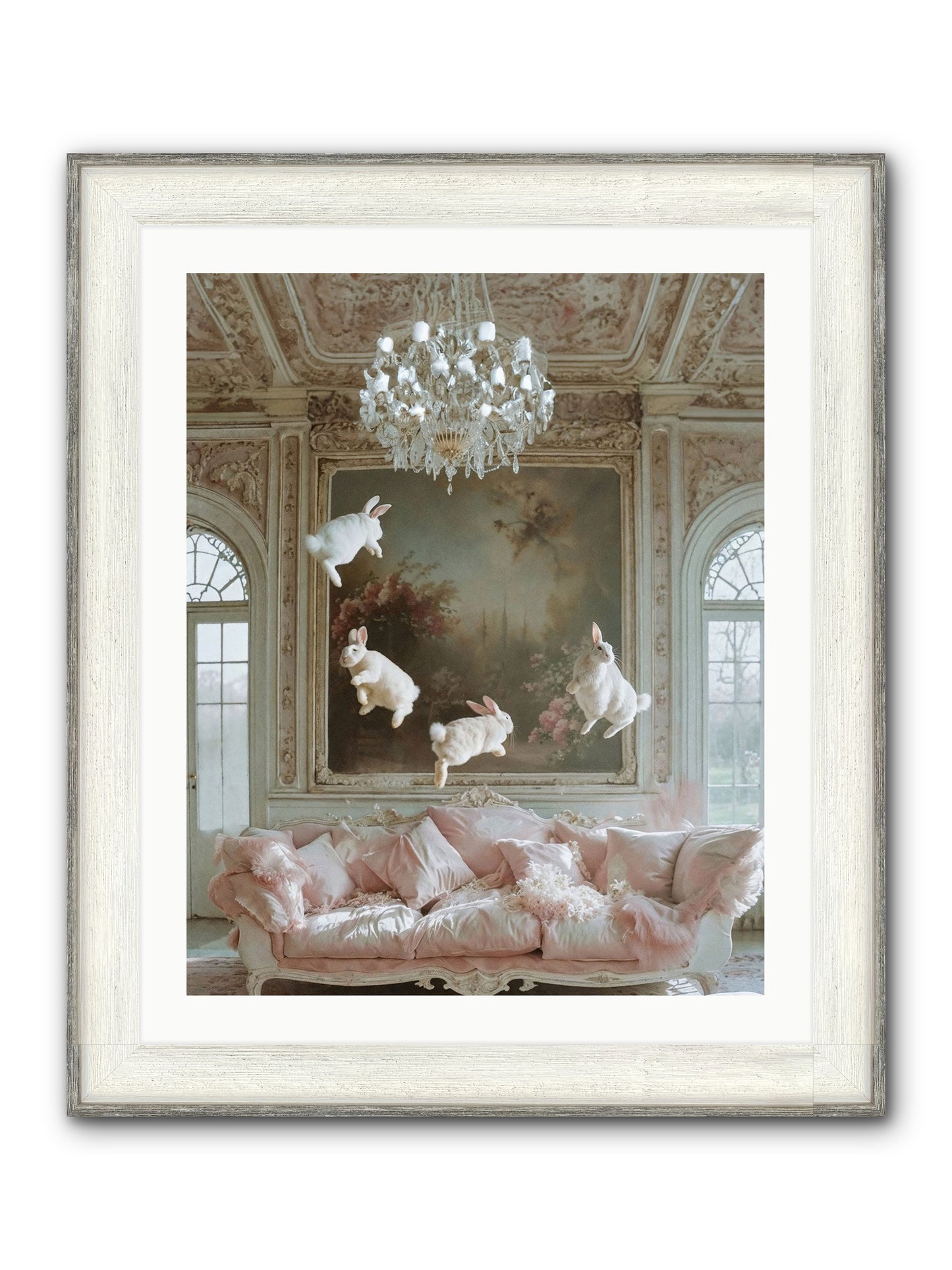 Jubilation Grande Framed Print - Driftwood White 24x30
