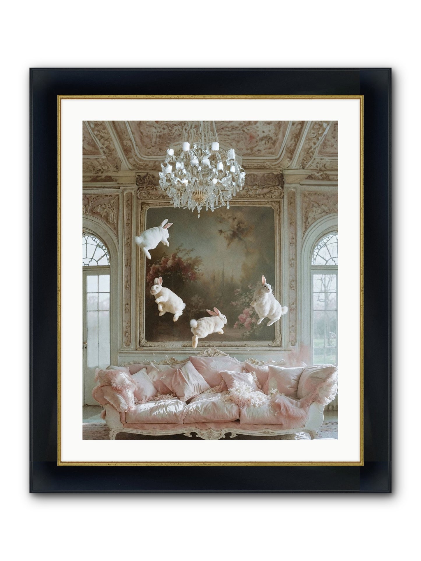 Jubilation Grande Framed Print - Wide Black w/Gold 24x30
