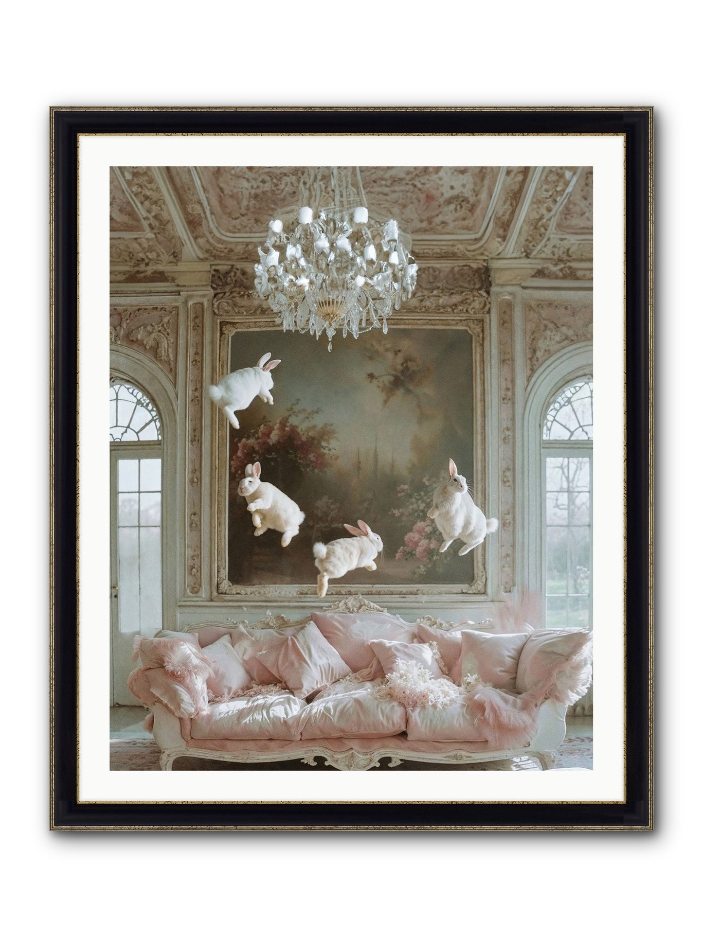 Jubilation Grande Framed Print - Black & Gold 32x40
