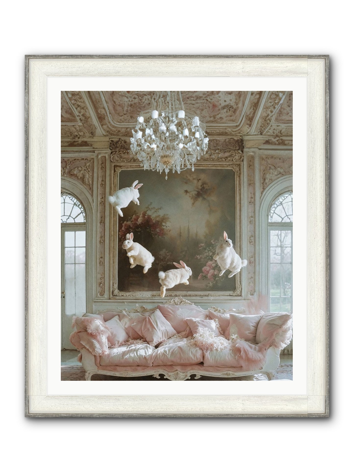 Jubilation Grande Framed Print - Driftwood White 32x40