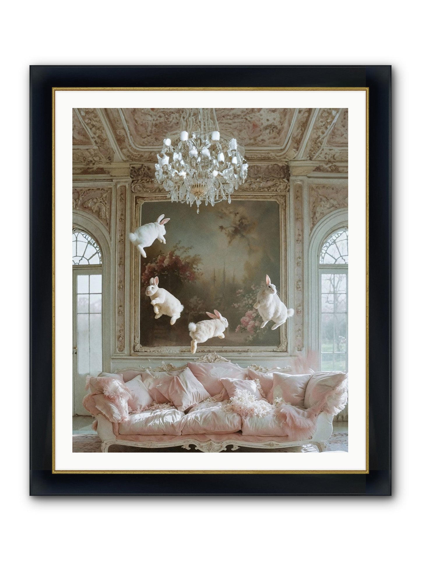 Jubilation Grande Framed Print - Wide Black w/Gold 32x40