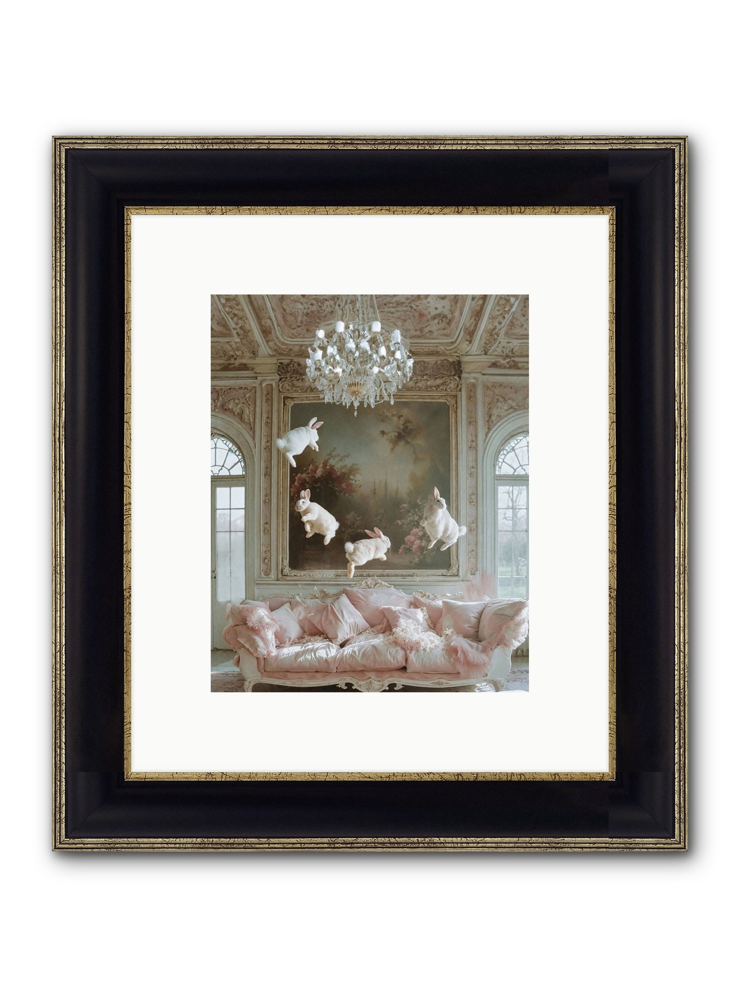 Jubilation Grande Framed Print - Black & Gold 8x10