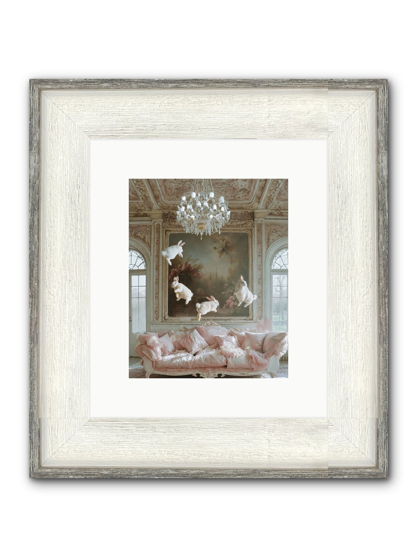 Jubilation Grande Framed Print - Driftwood White 8x10