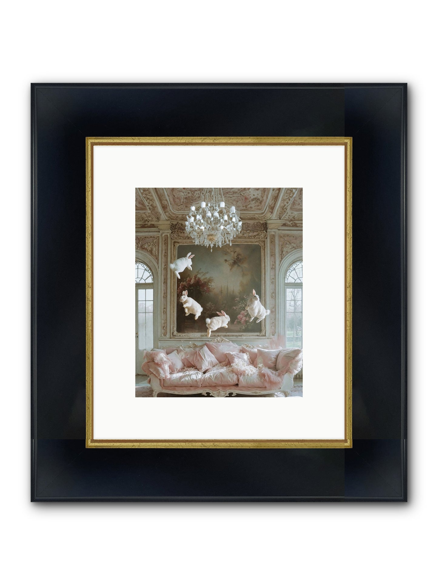 Jubilation Grande Framed Print - Wide Black w/Gold 8x10