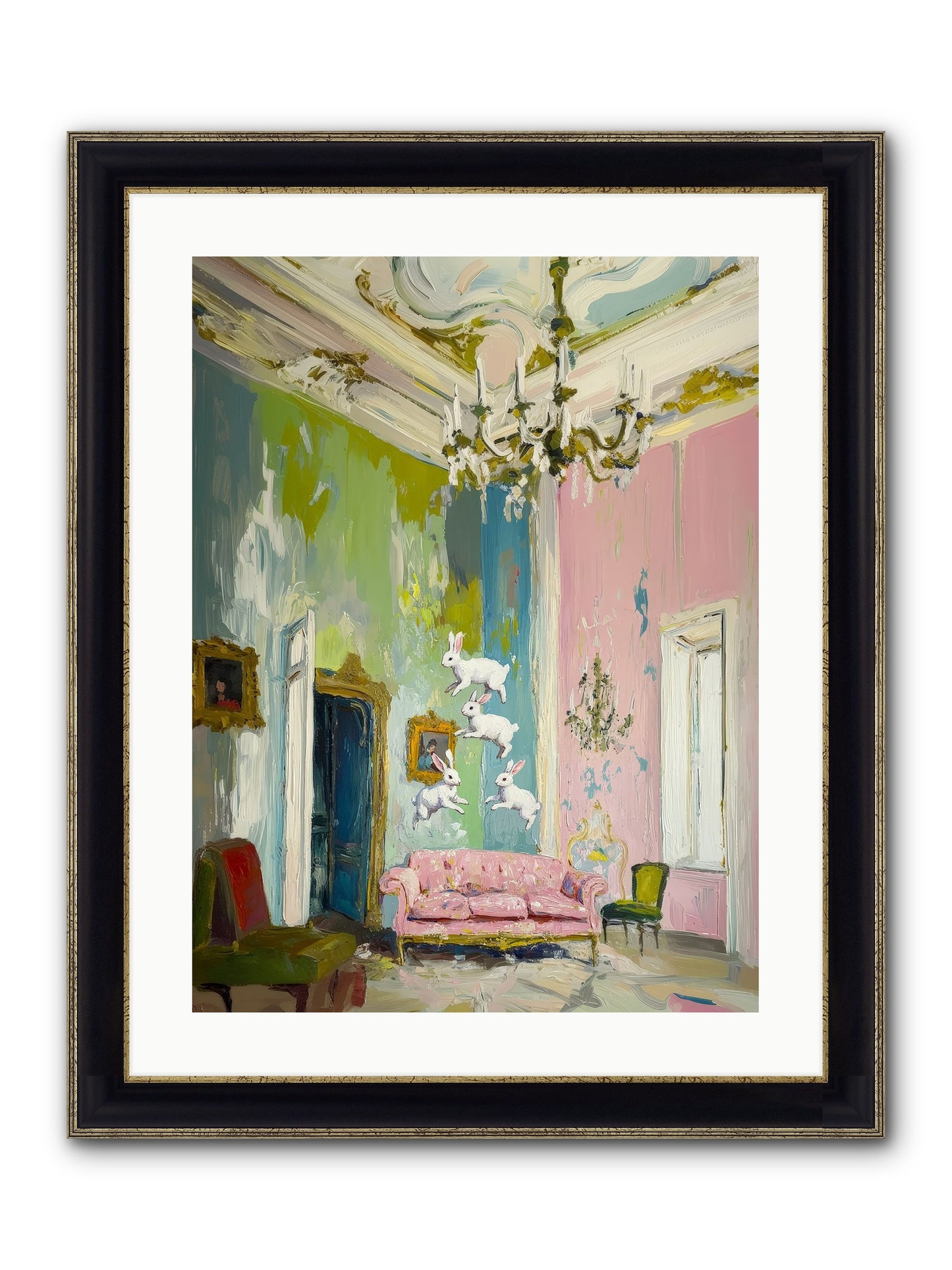 Jubilation No. 10 Framed Print - Black & Gold 18x24