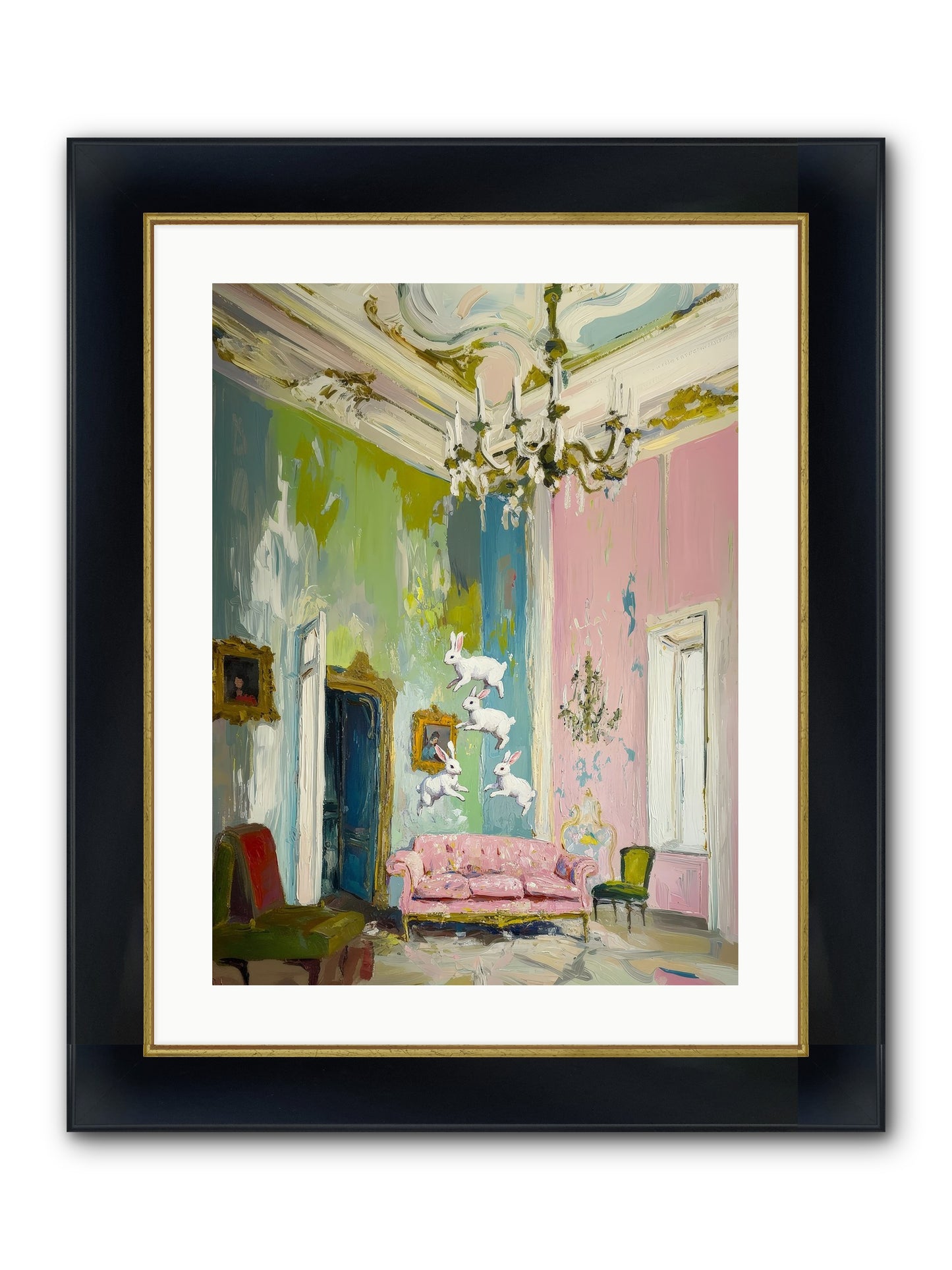 Jubilation No. 10 Framed Print - Wide Black w/Gold 18x24